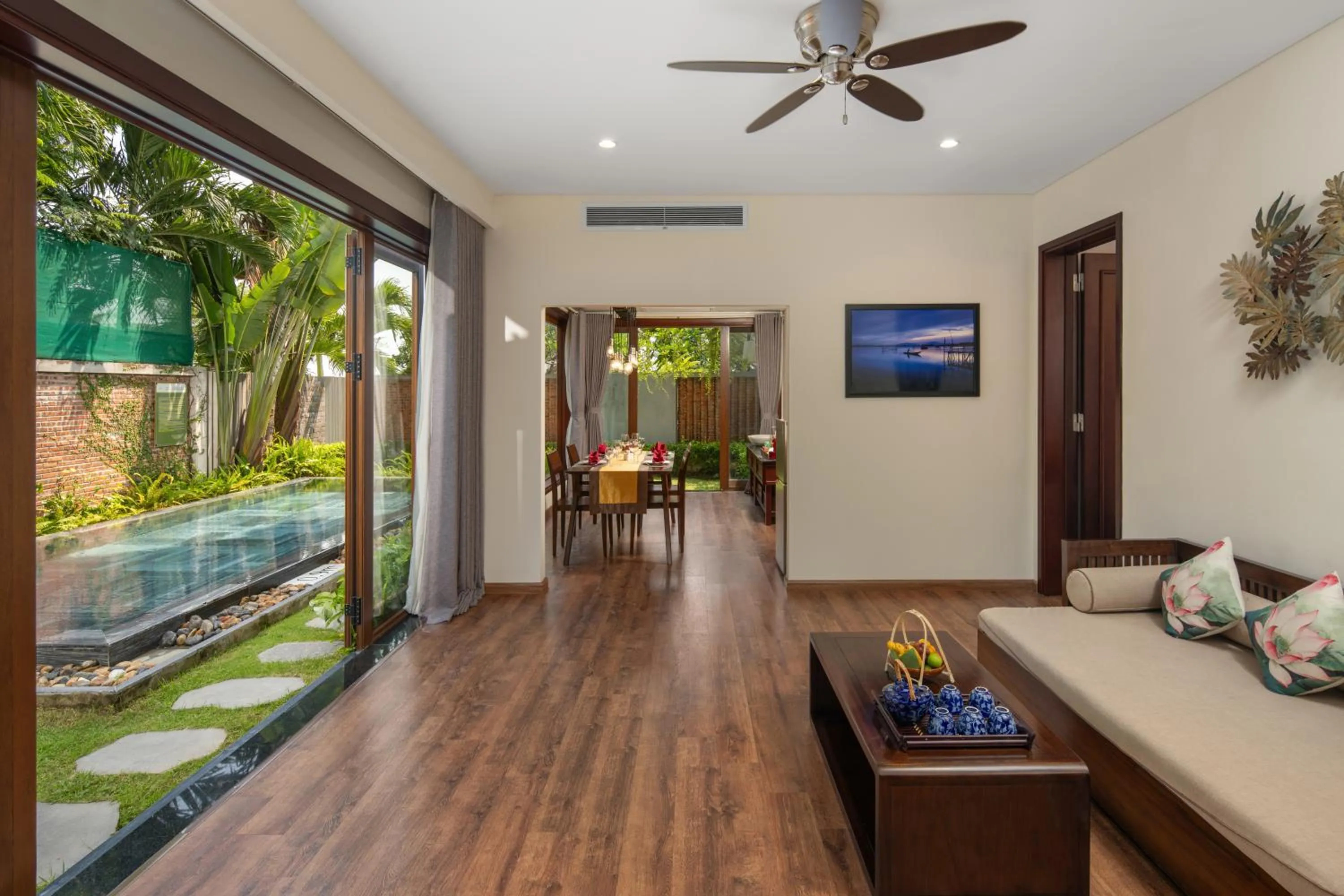 Living room in Silk Sense Hoi An River Resort - Green Luxury Escape