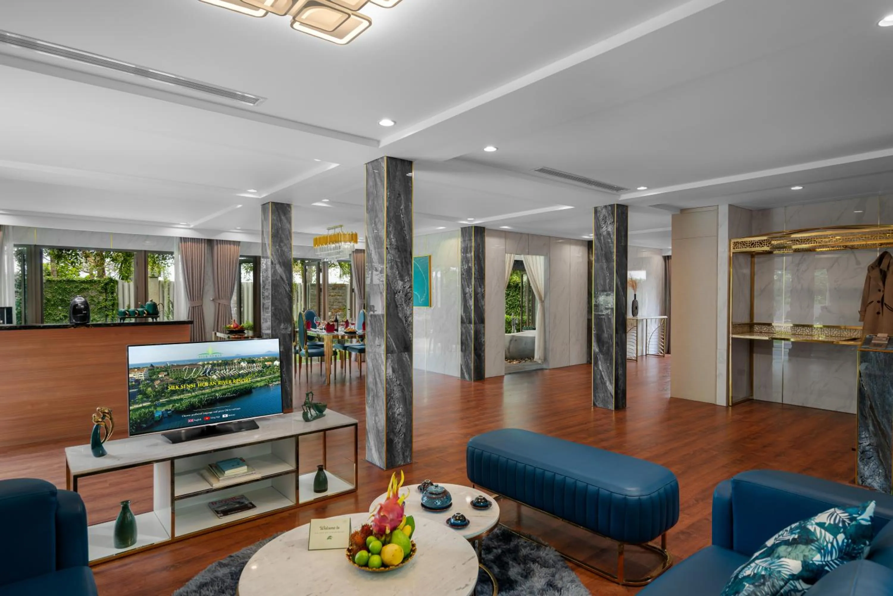 Living room in Silk Sense Hoi An River Resort - Green Luxury Escape