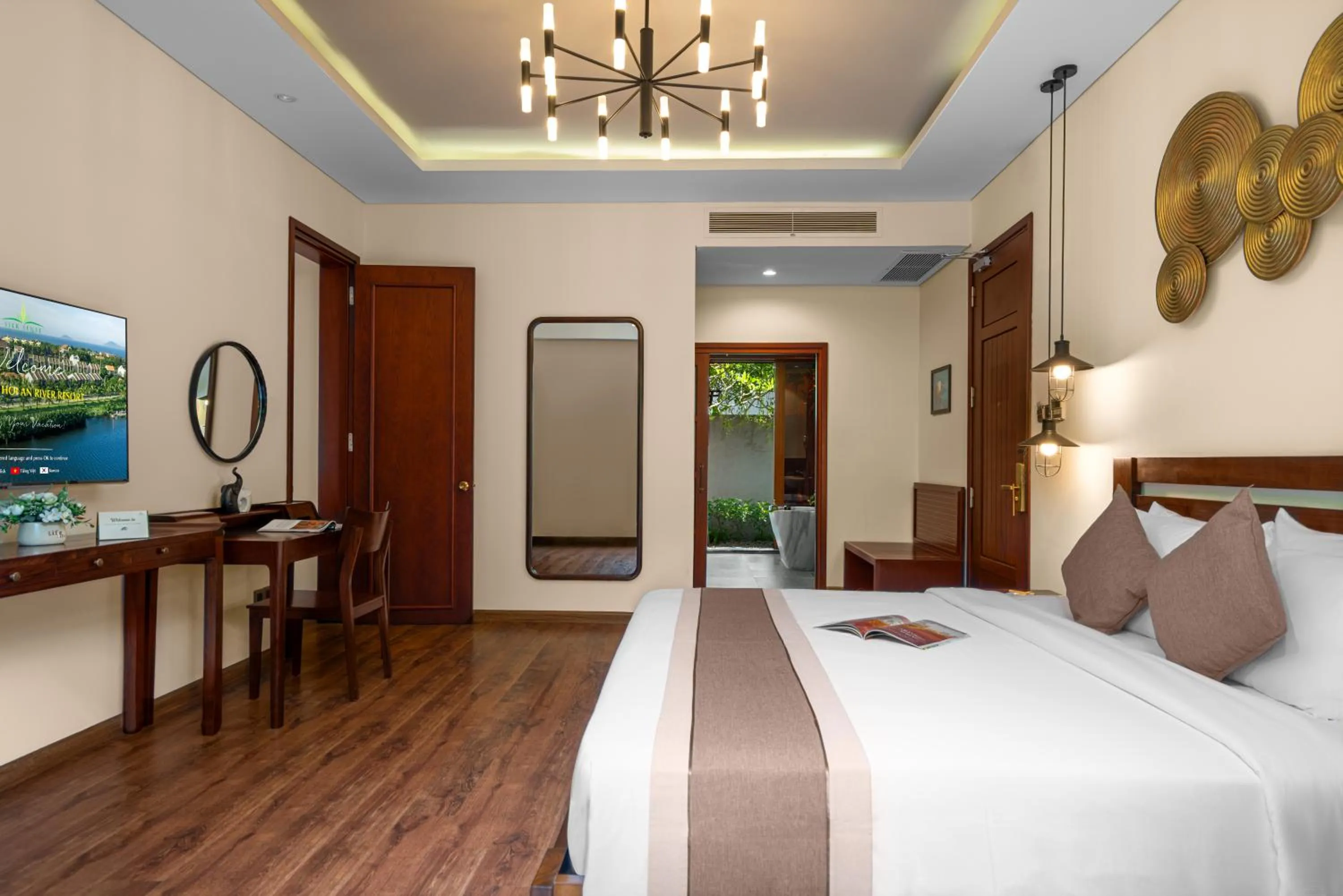 Bed in Silk Sense Hoi An River Resort - Green Luxury Escape