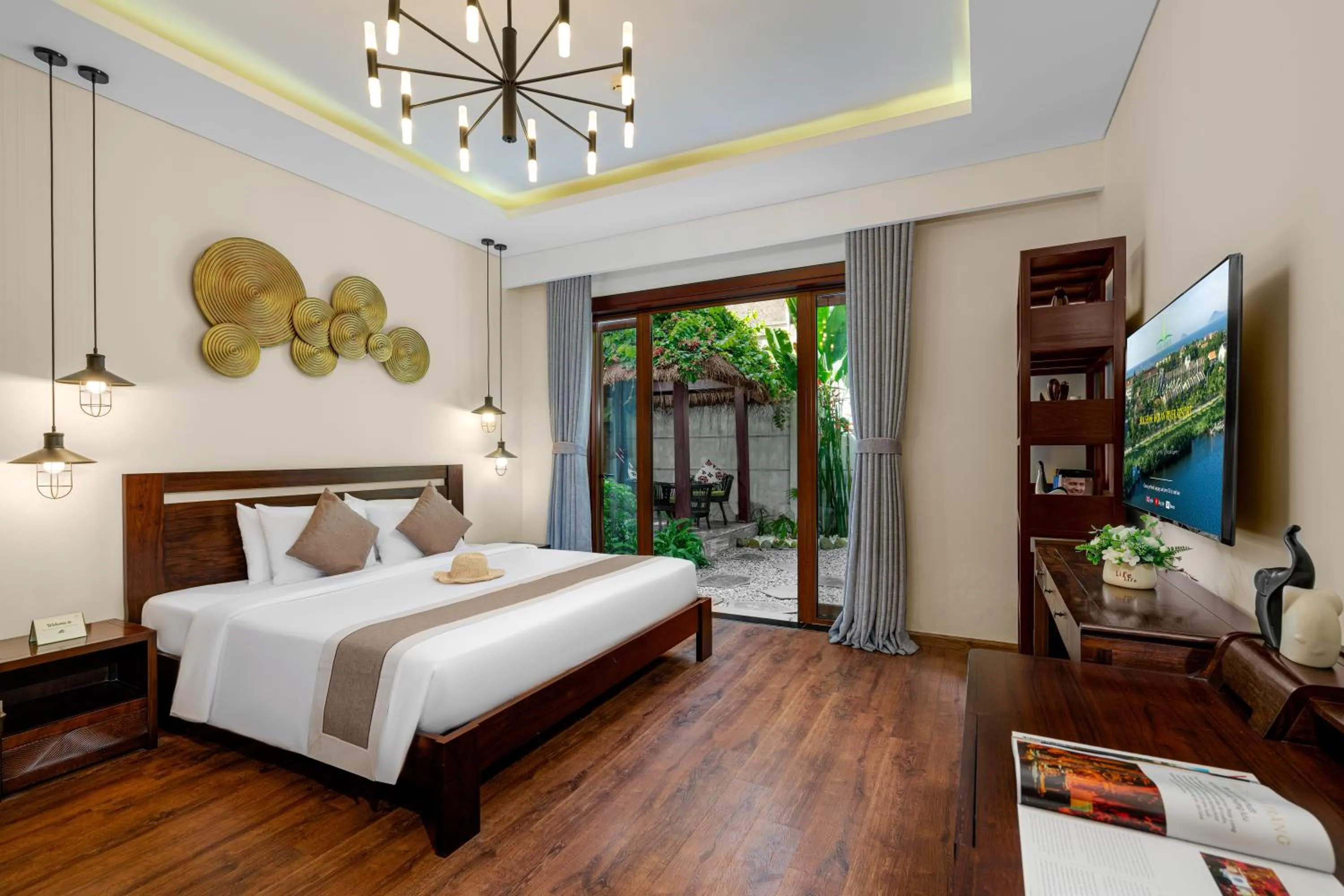 Bed in Silk Sense Hoi An River Resort - Green Luxury Escape