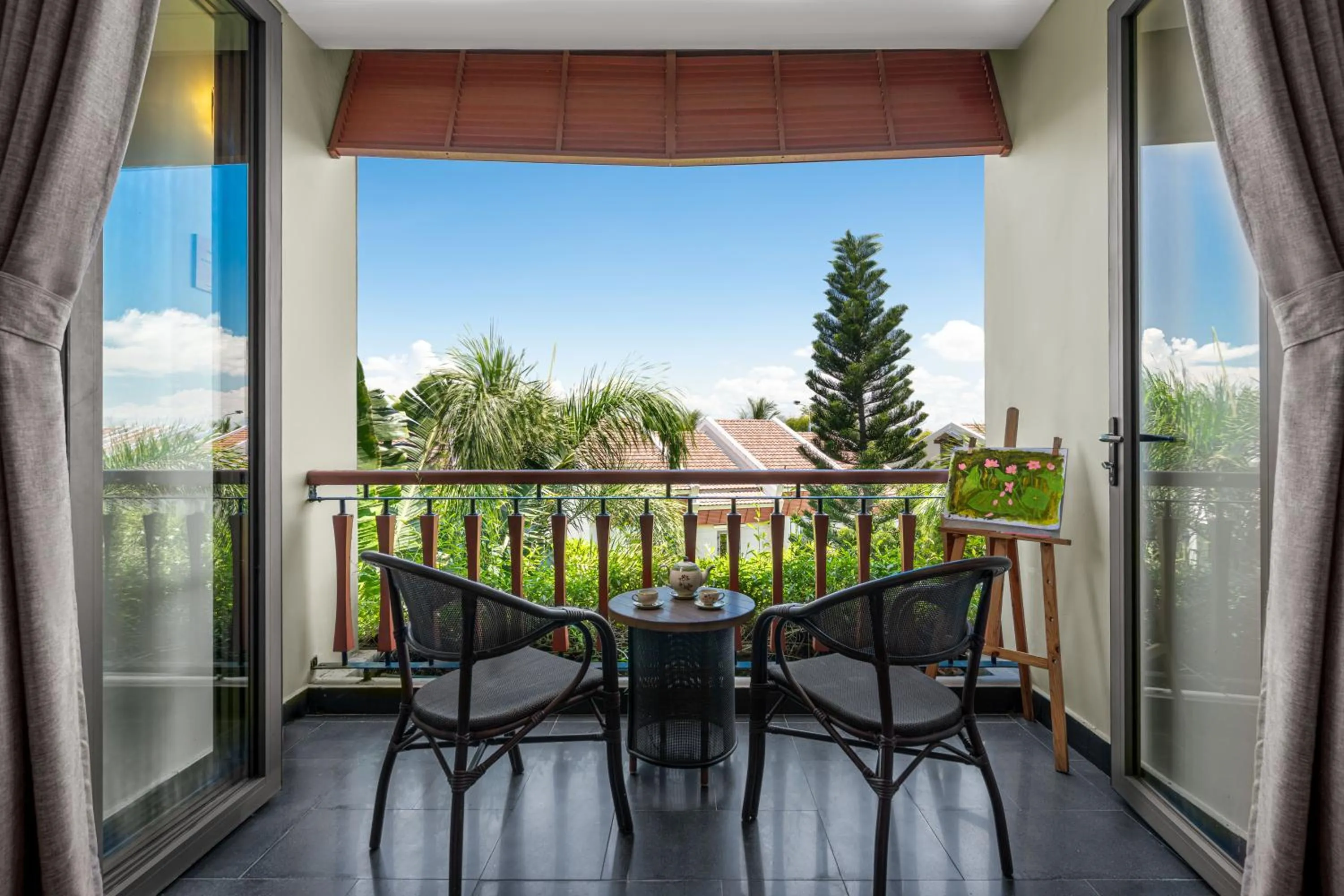 Balcony/Terrace in Silk Sense Hoi An River Resort - Green Luxury Escape