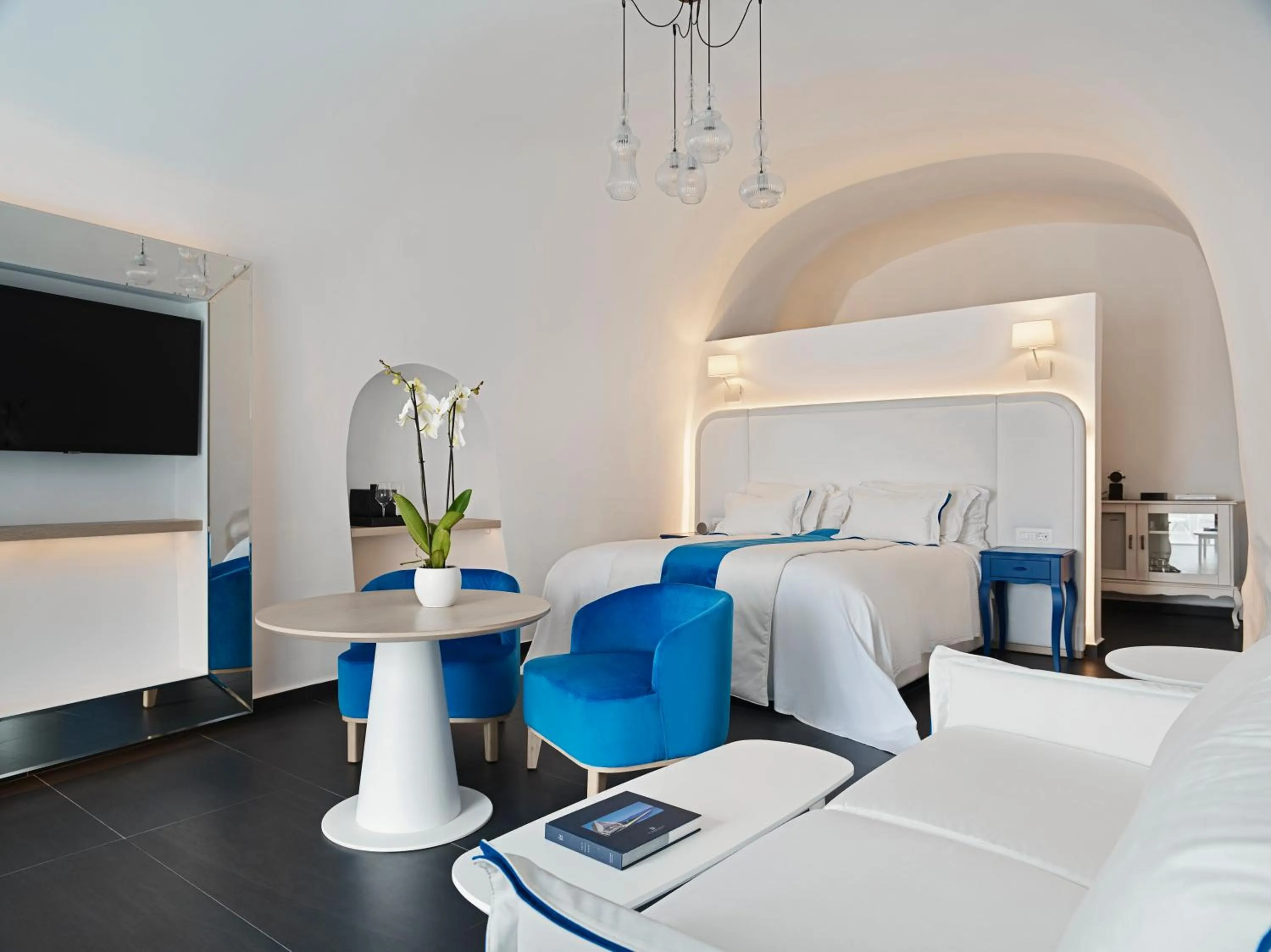Photo of the whole room in Katikies Santorini - The Leading Hotels Of The World