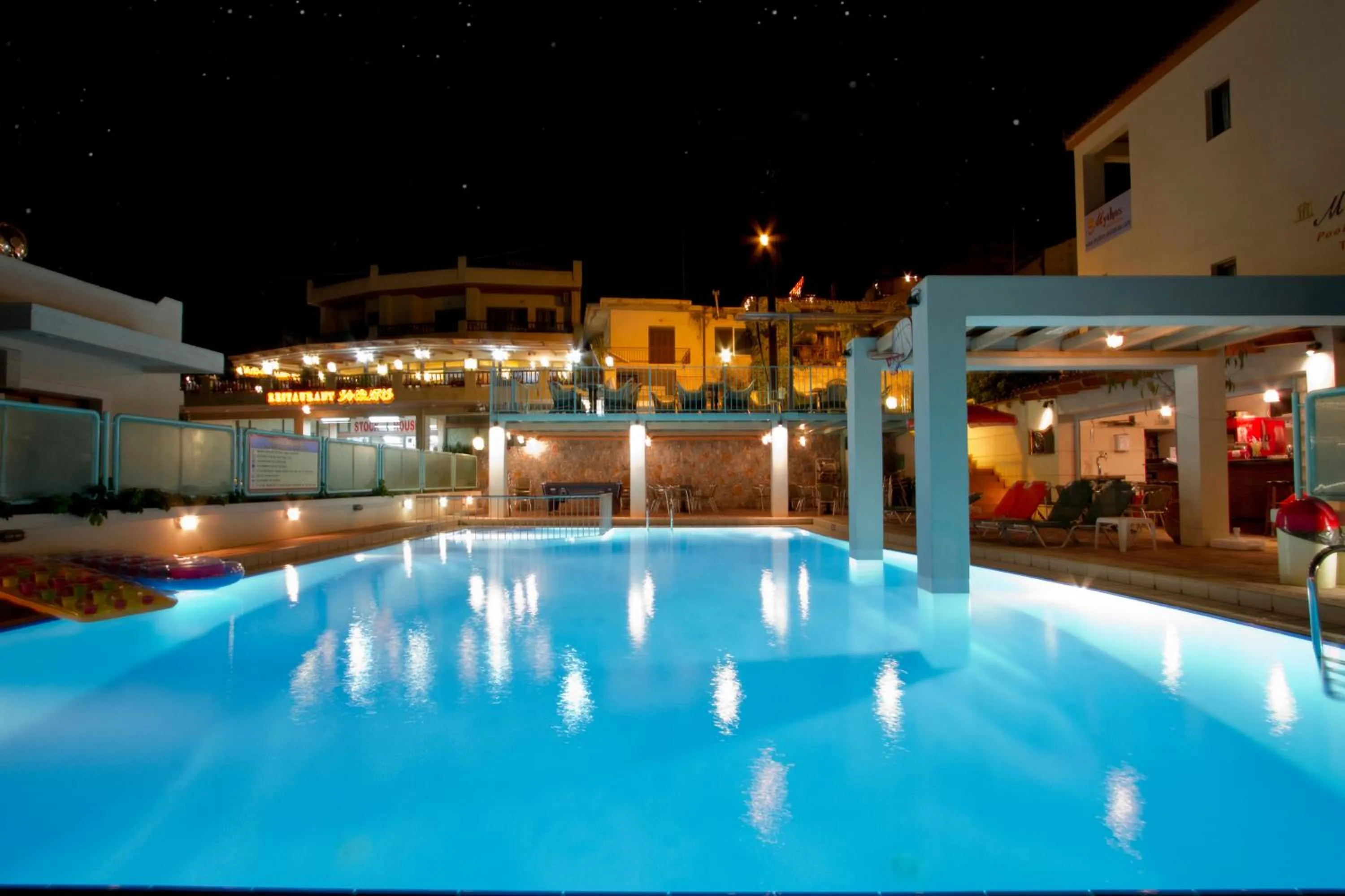Pool view in Mythos- Platanias- Hotel -Apts
