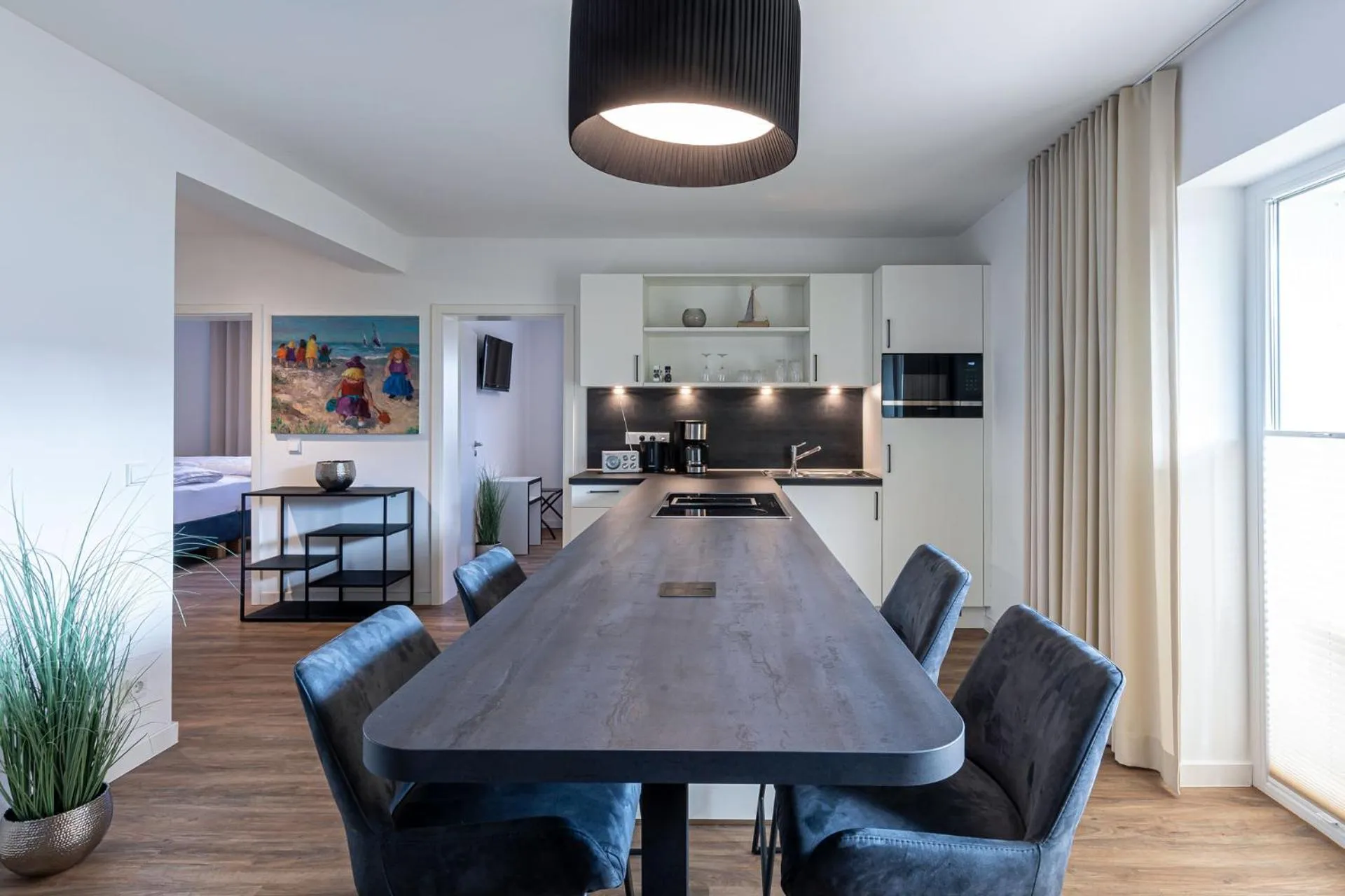 Kitchen or kitchenette in Hotel Meerzeit