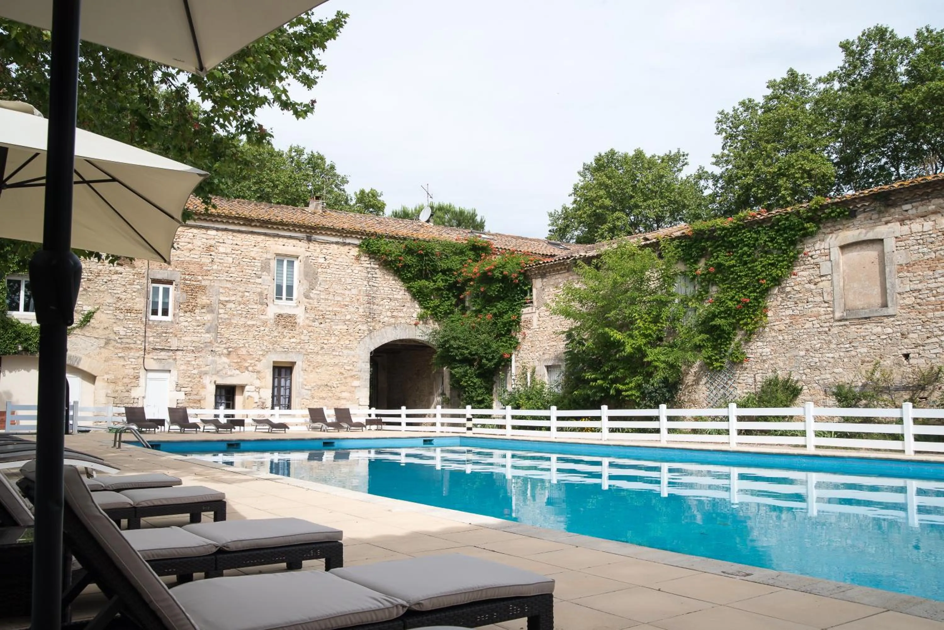 Pool view in Hotel Mas De Galoffre
