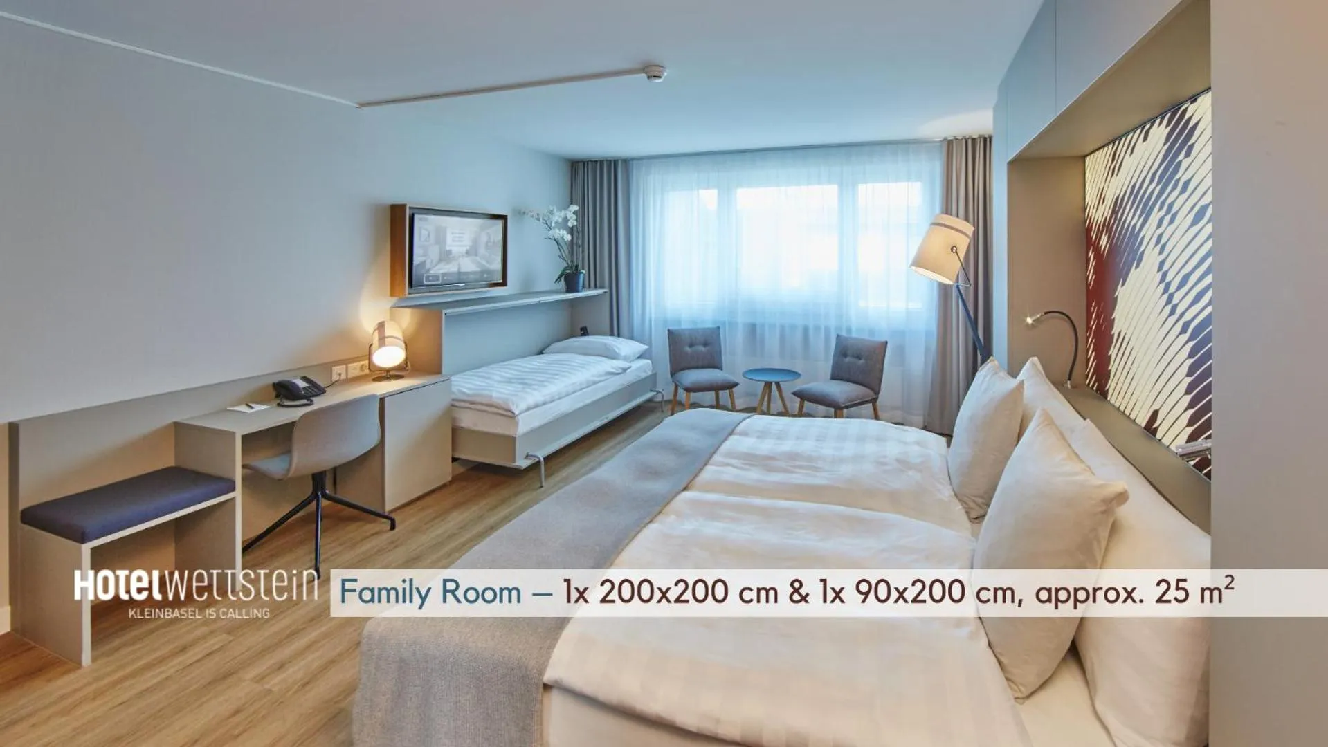 Property building, Bed in Hotel Wettstein