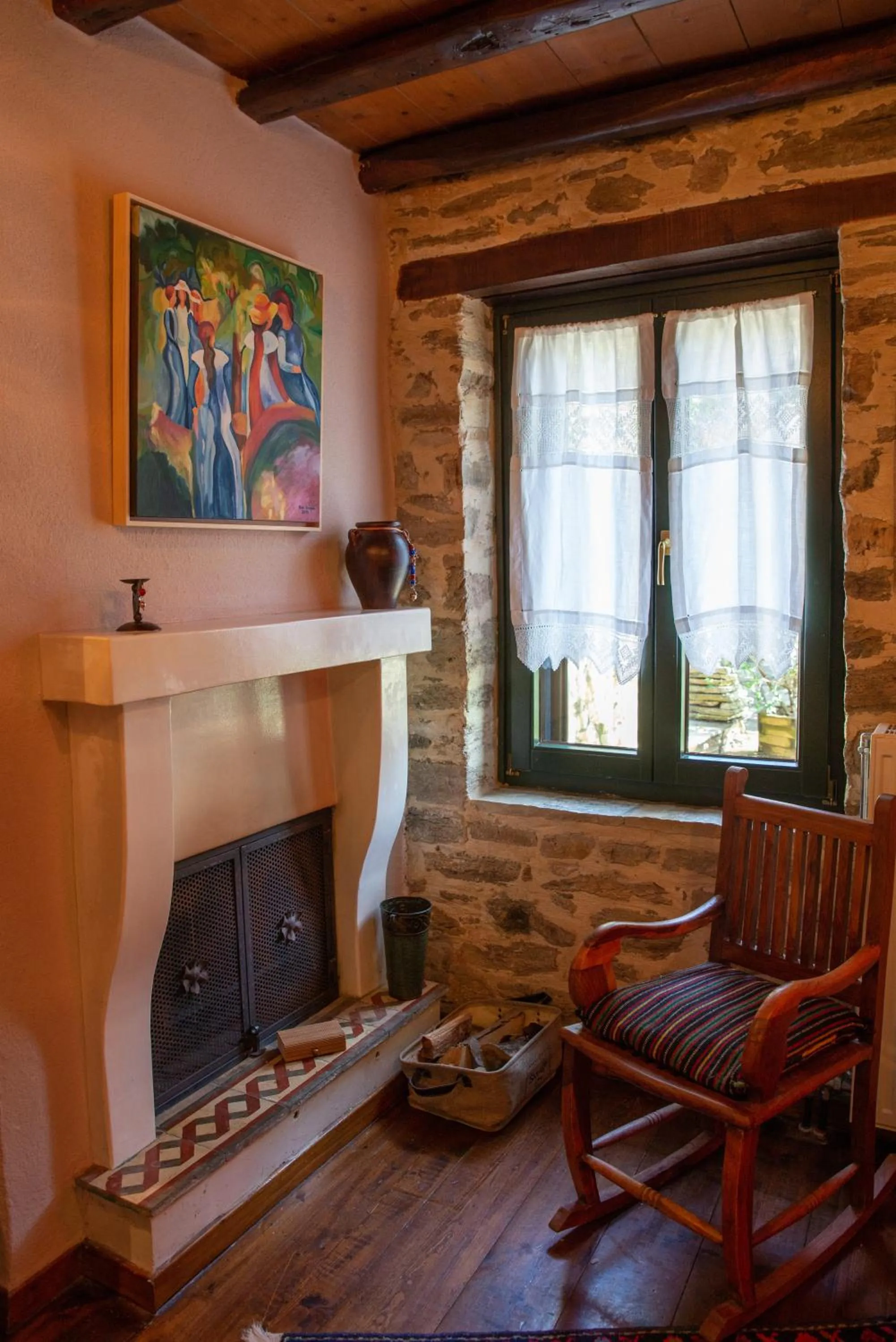 Seating area in Archontiko Stamou