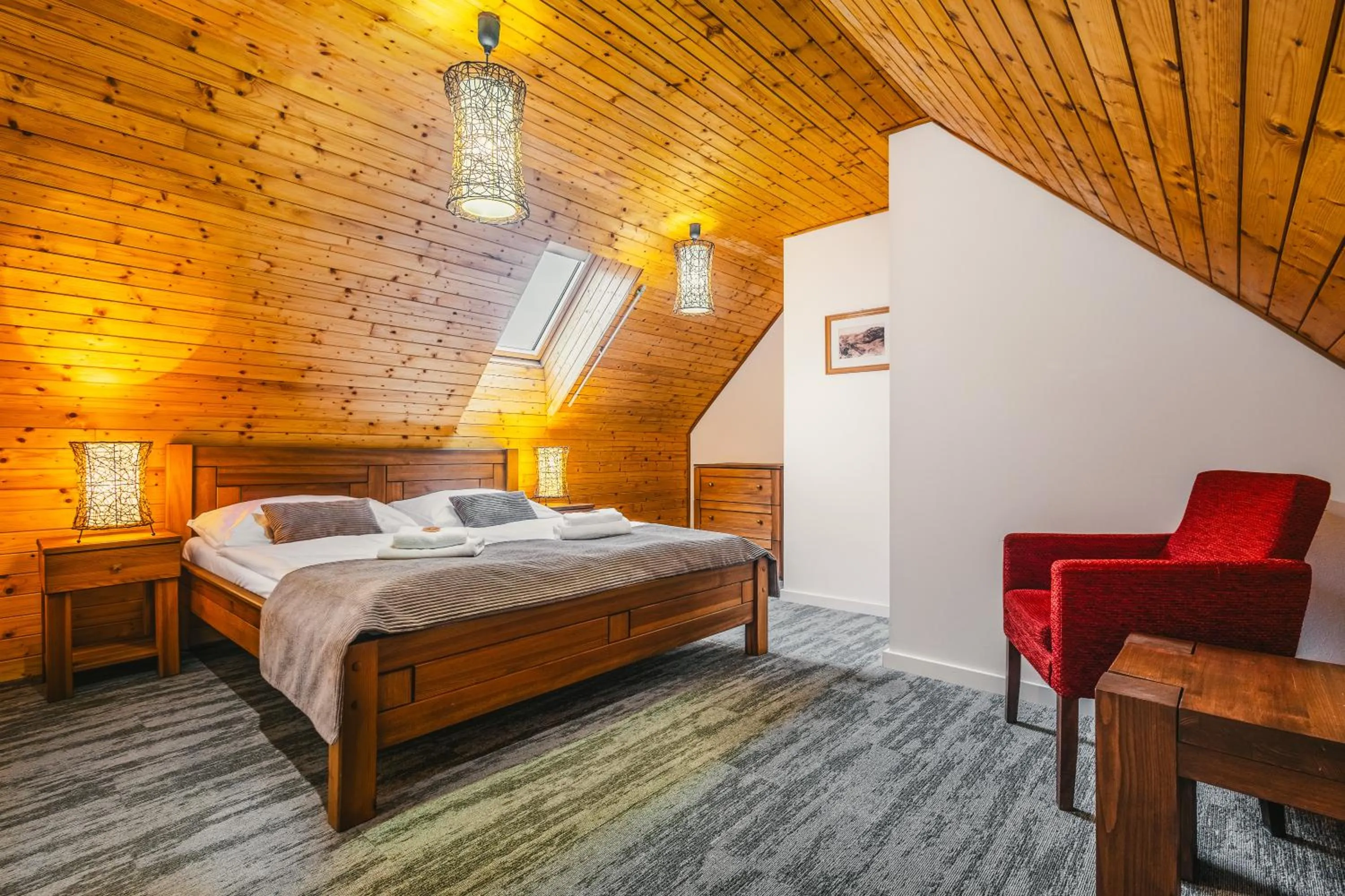 Bed in Hotel Mikulášska Chata