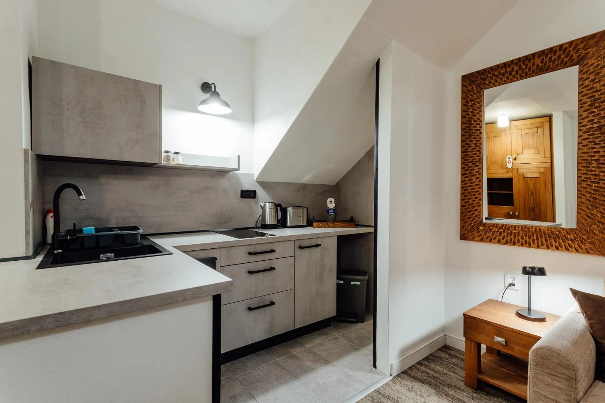 Kitchen or kitchenette in Hotel Mikulášska Chata