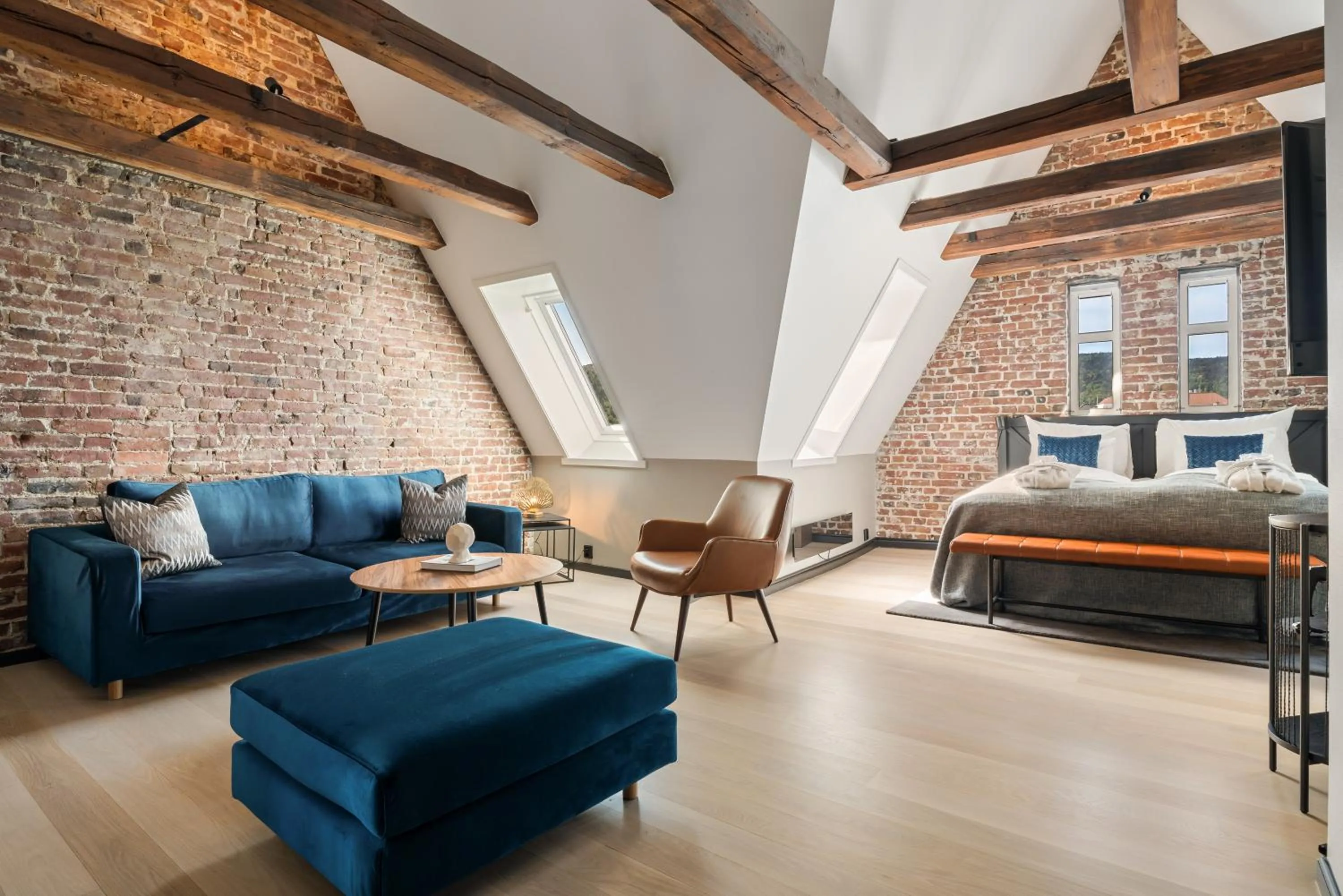 Bed in Home Hotel Bryggen