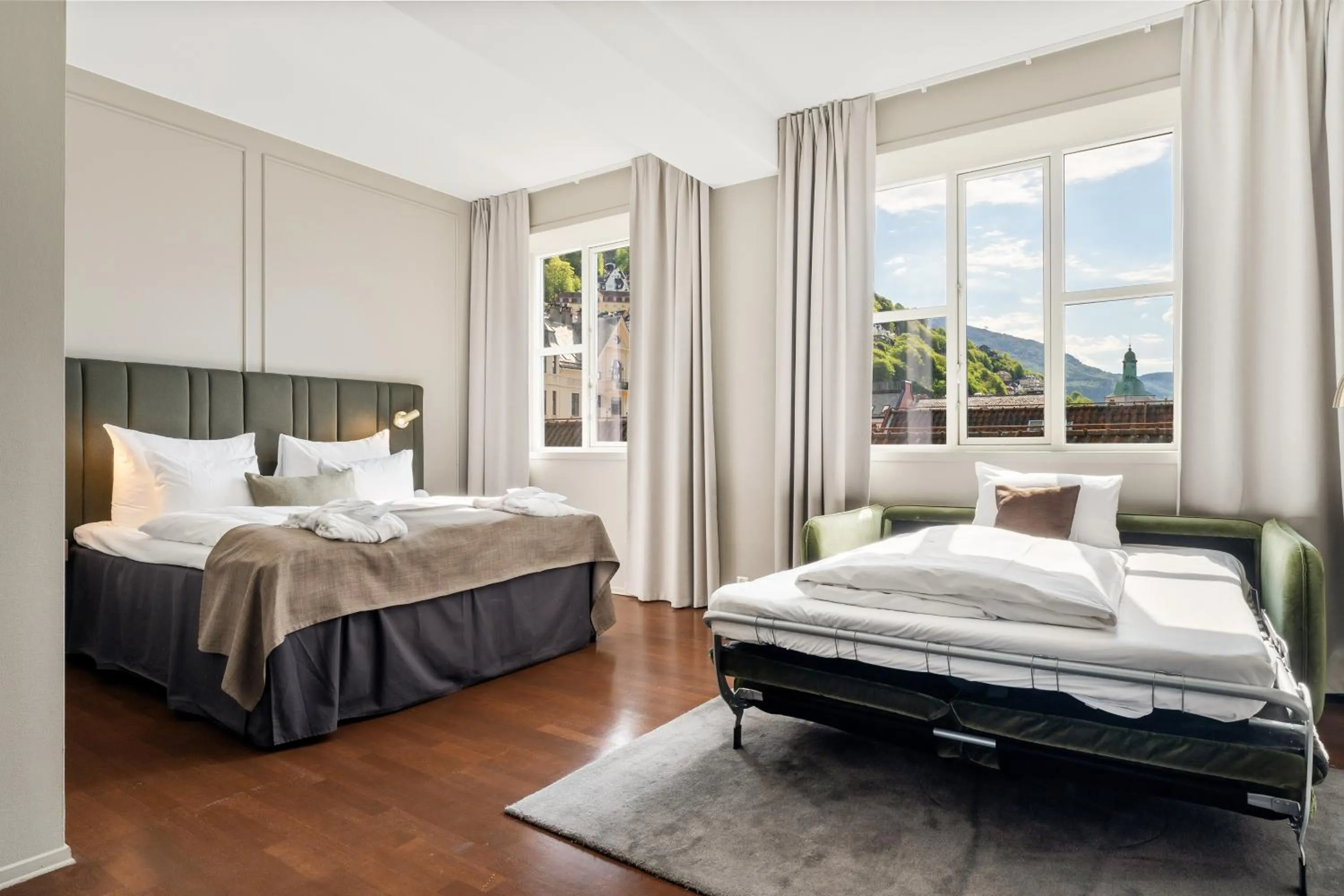 Bed in Home Hotel Bryggen