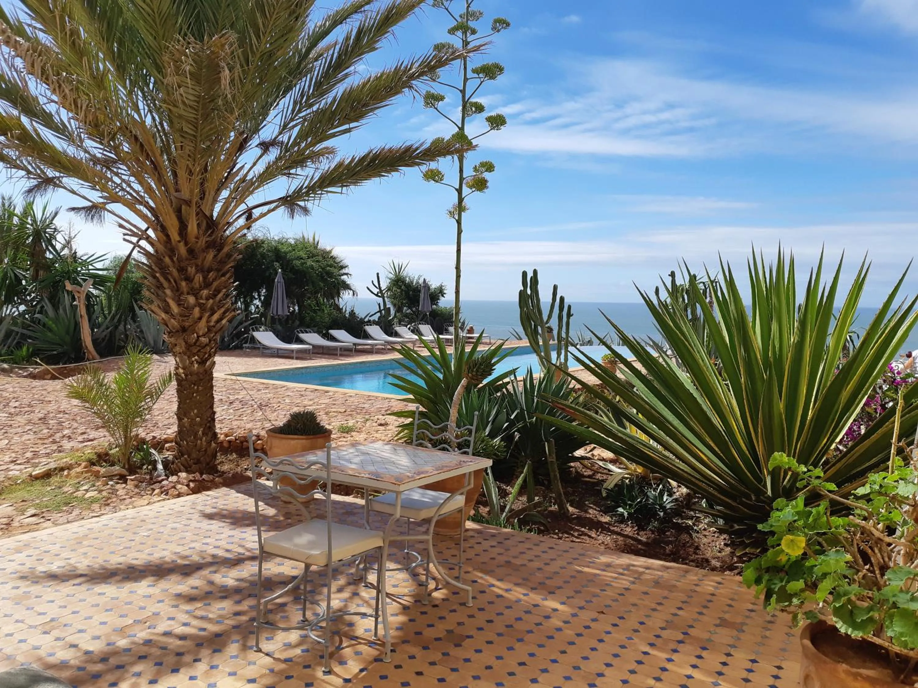Pool view in Kasbah Tabelkoukt