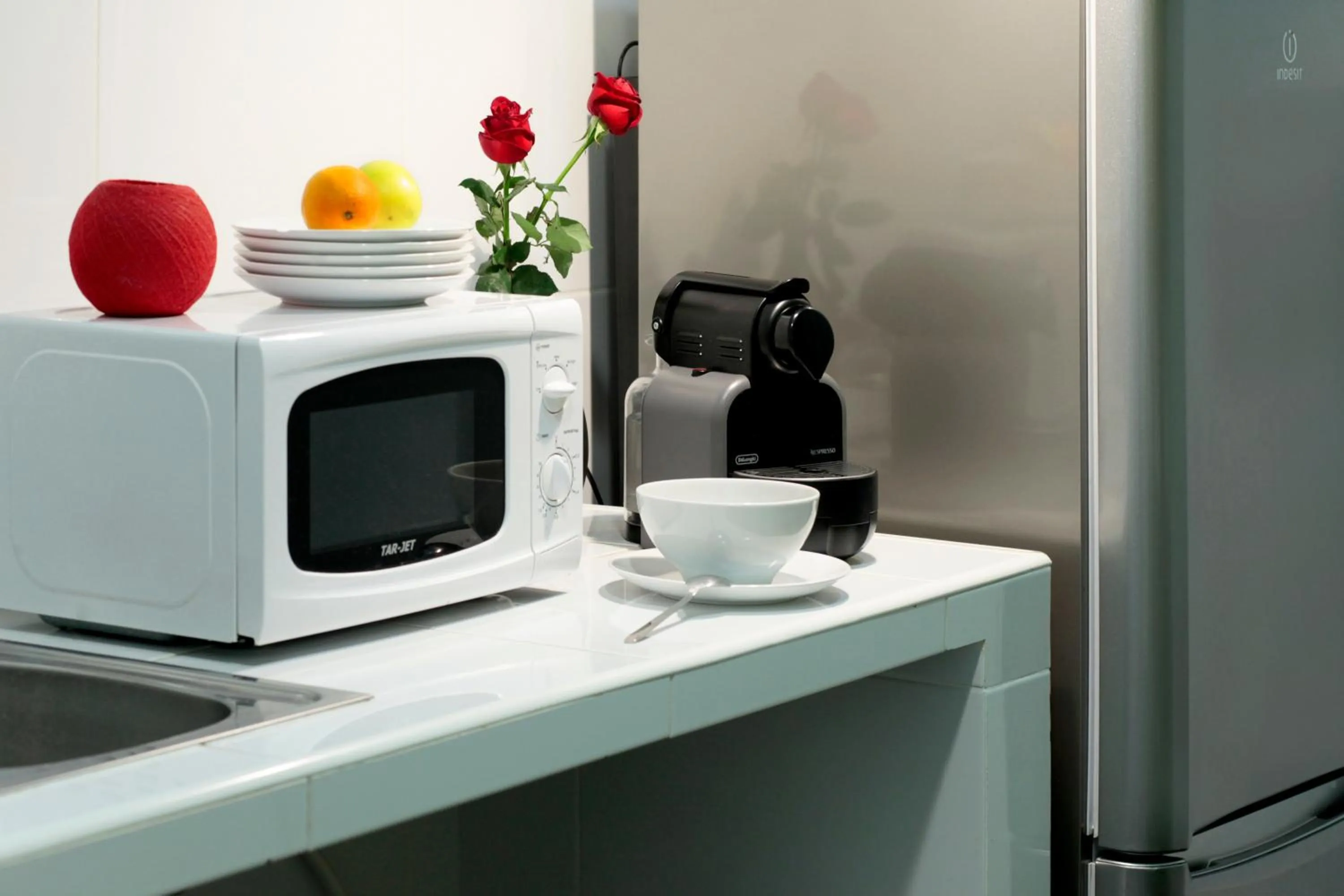 Kitchen or kitchenette in Hostal Nitzs Bcn