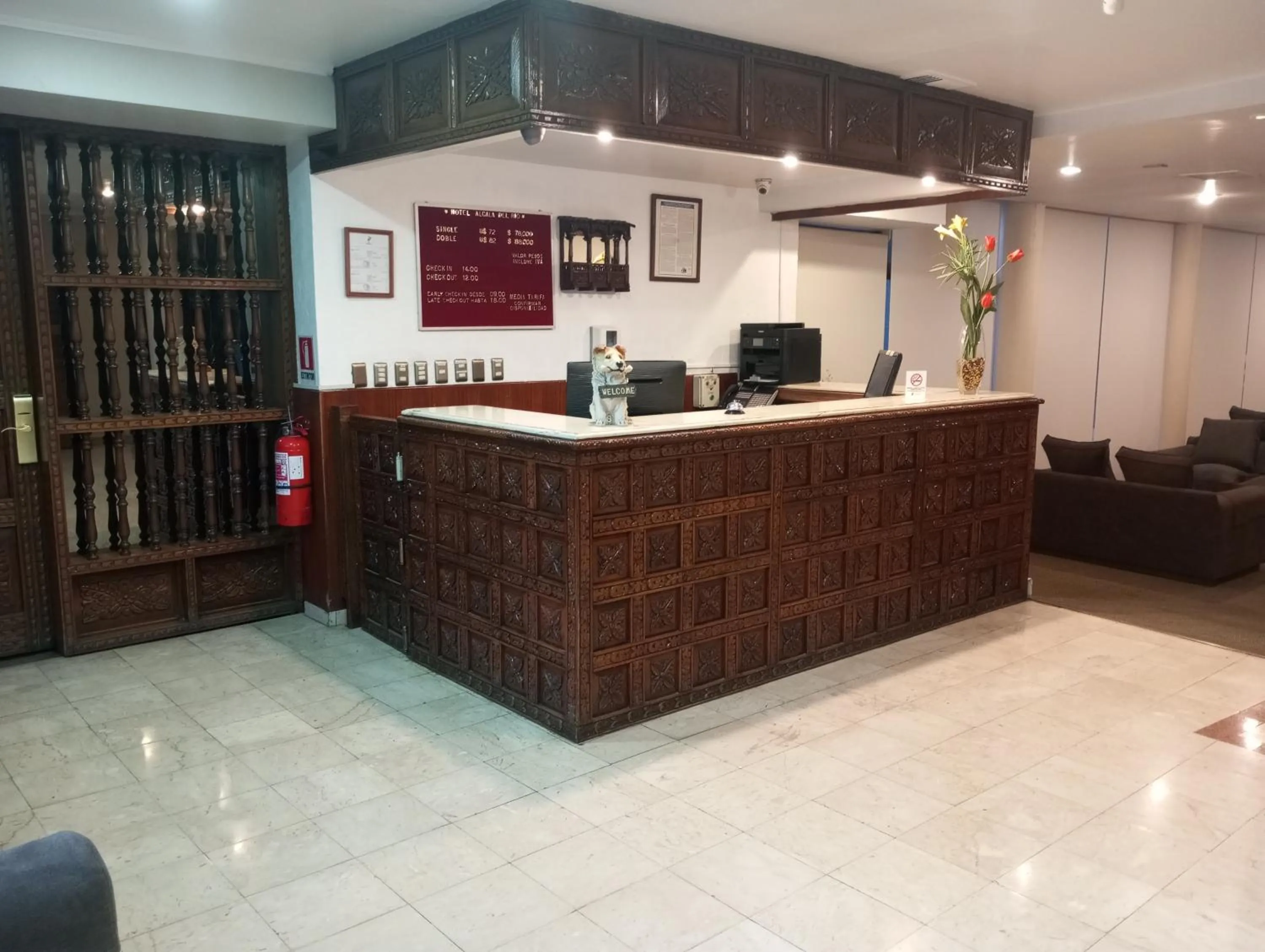 Lobby or reception in Hotel Alcala del Rio