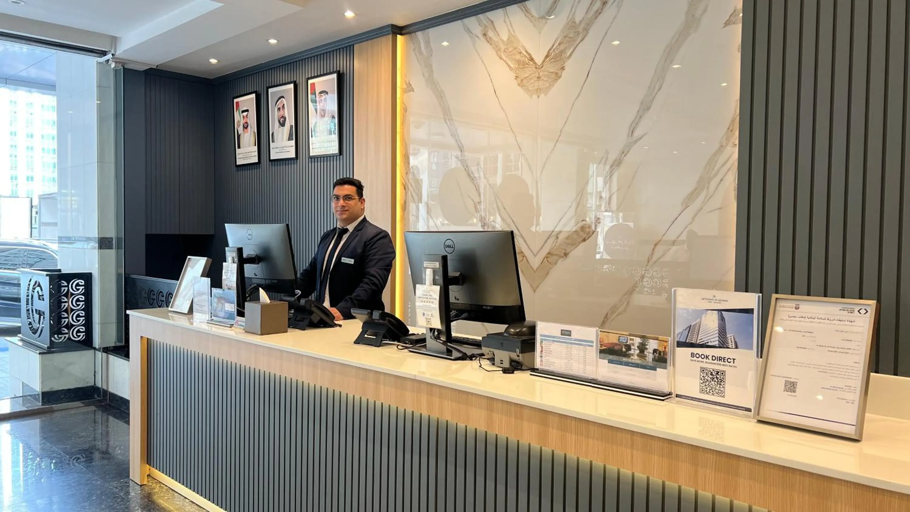 Lobby or reception in Uptown Hotel Apartments Abu Dhabi by Gewan