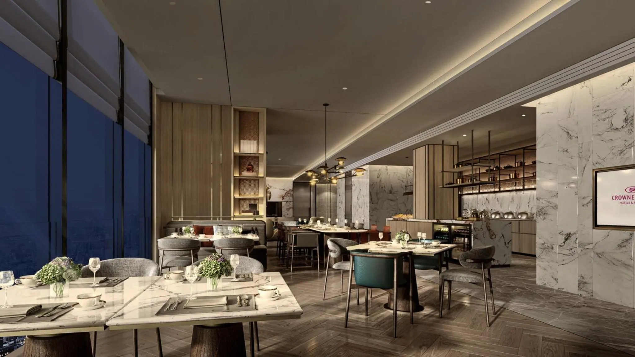 Lounge or bar in Crowne Plaza Shanghai Jinxiu by IHG