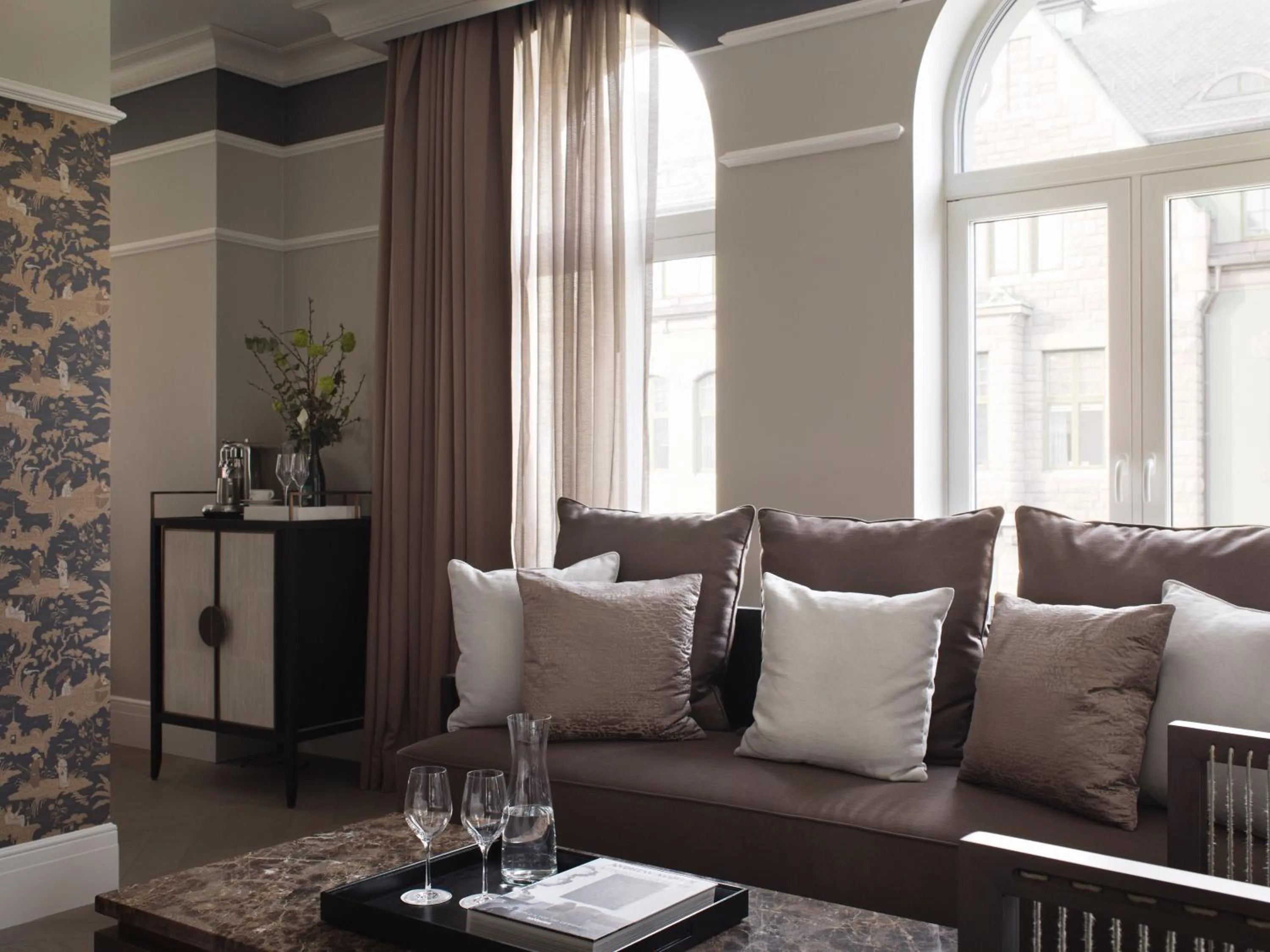 Seating area in Britannia Hotel