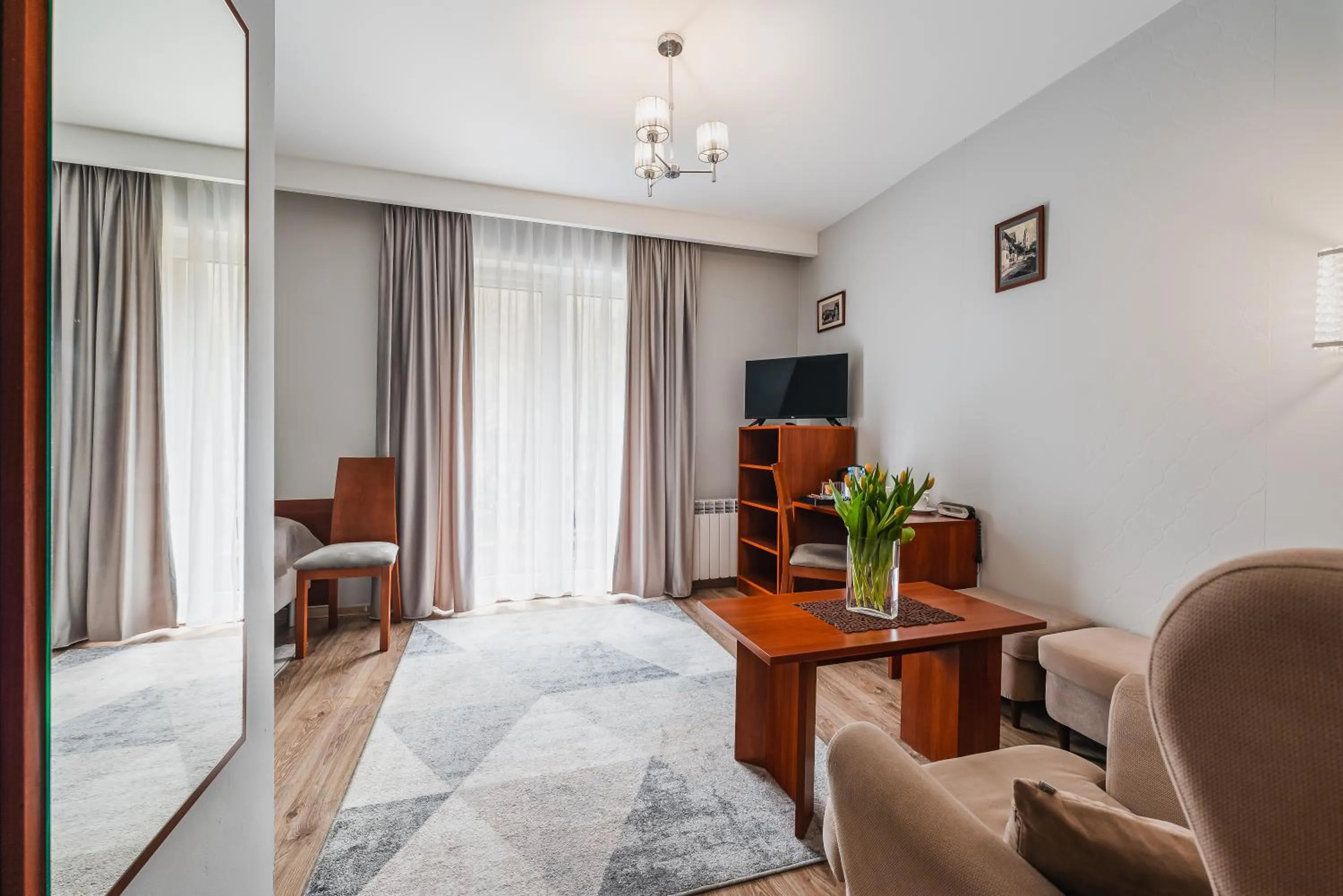 Seating area, Bed in Hotel Smile Pieniny