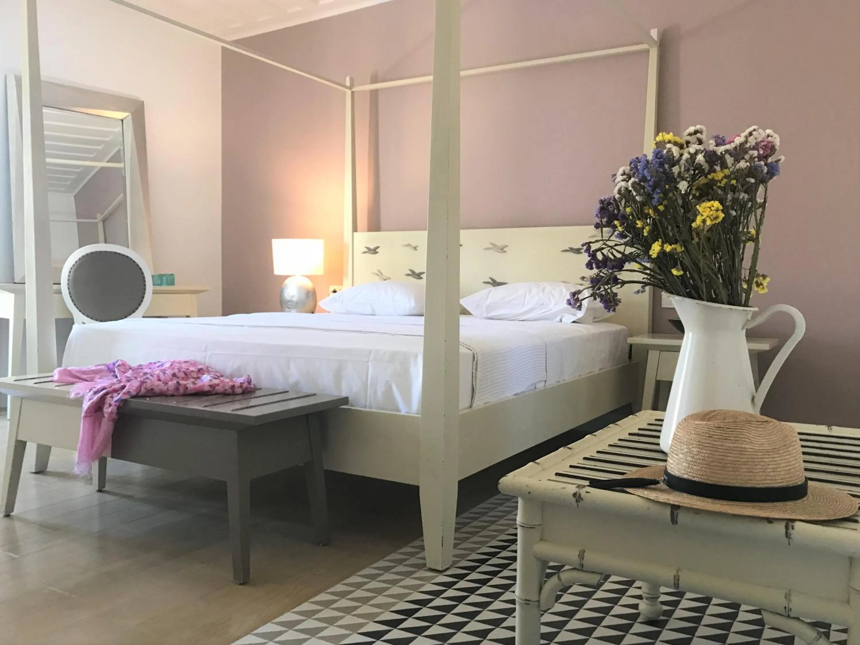 Bed in Vranas Ambiance Hotel