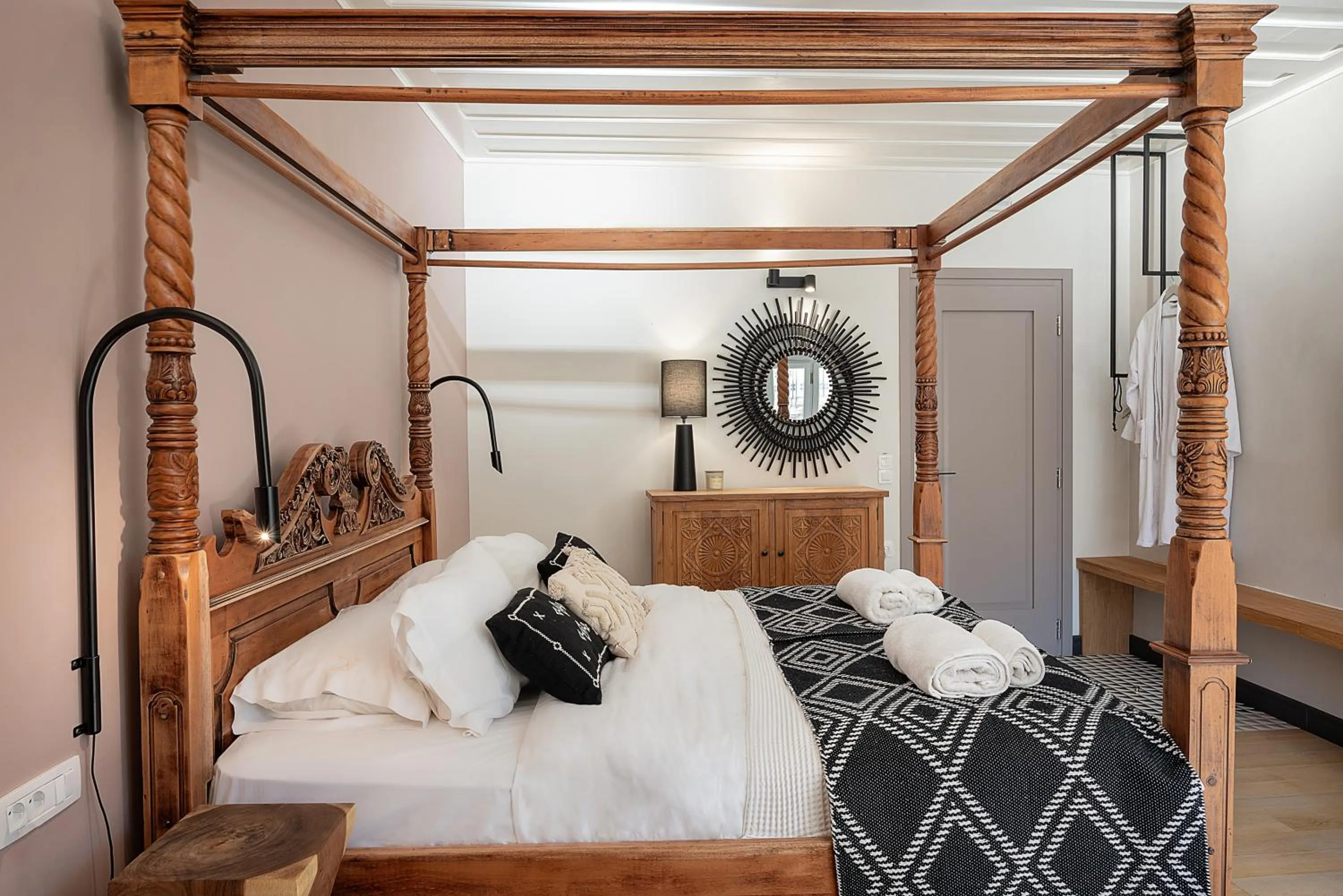 Bed in Vranas Ambiance Hotel