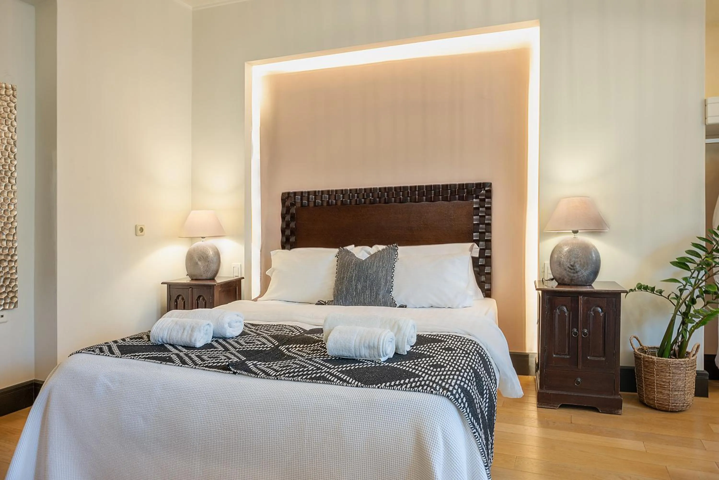 Bed in Vranas Ambiance Hotel