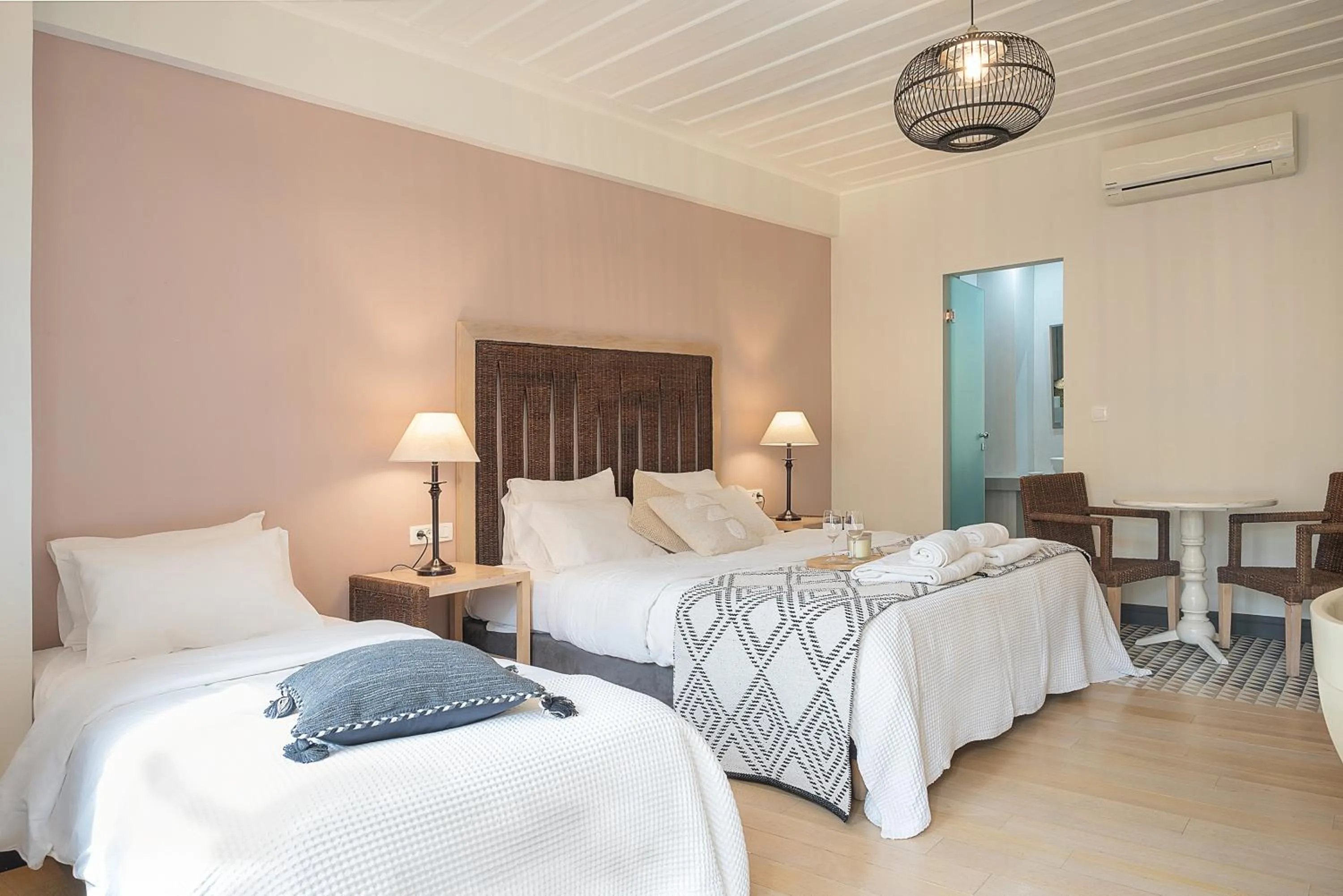 Bed in Vranas Ambiance Hotel