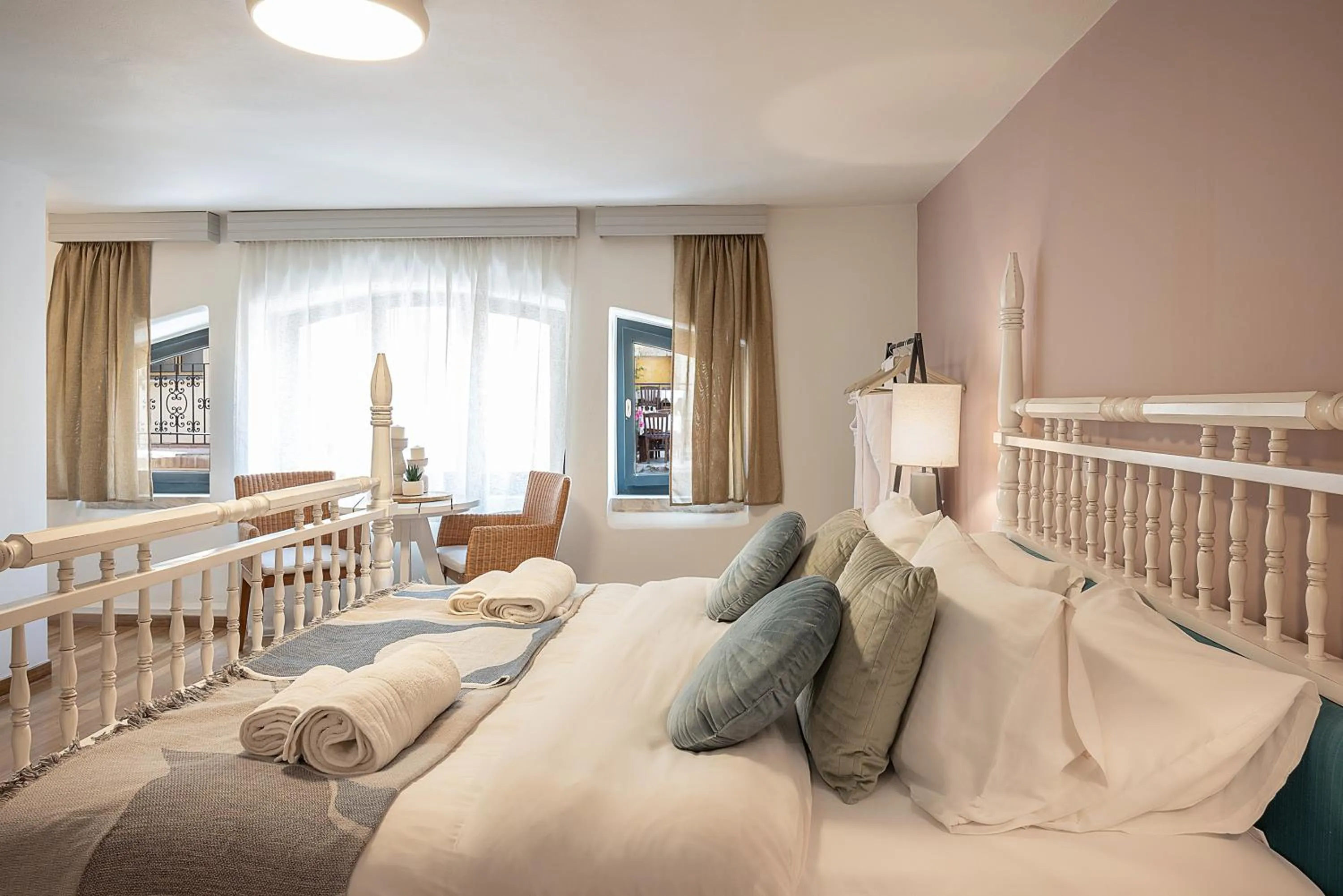 Bed in Vranas Ambiance Hotel