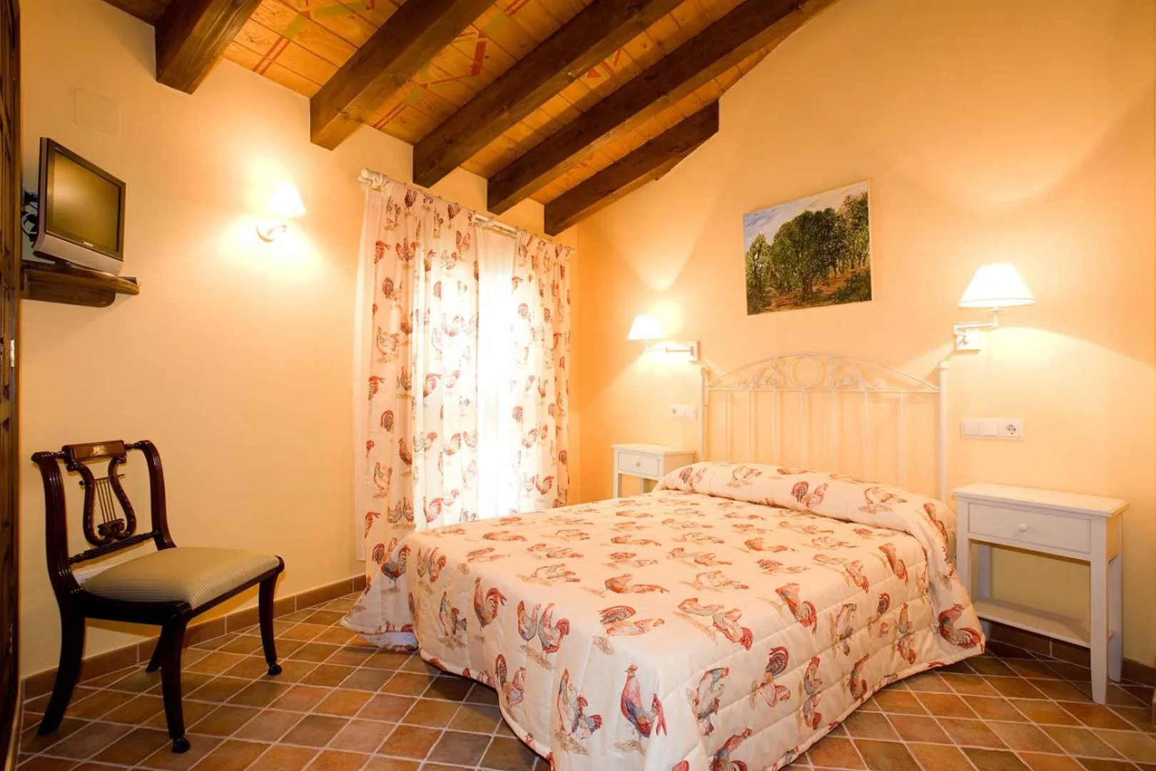 Bed in Hotel Rural El Pilaret