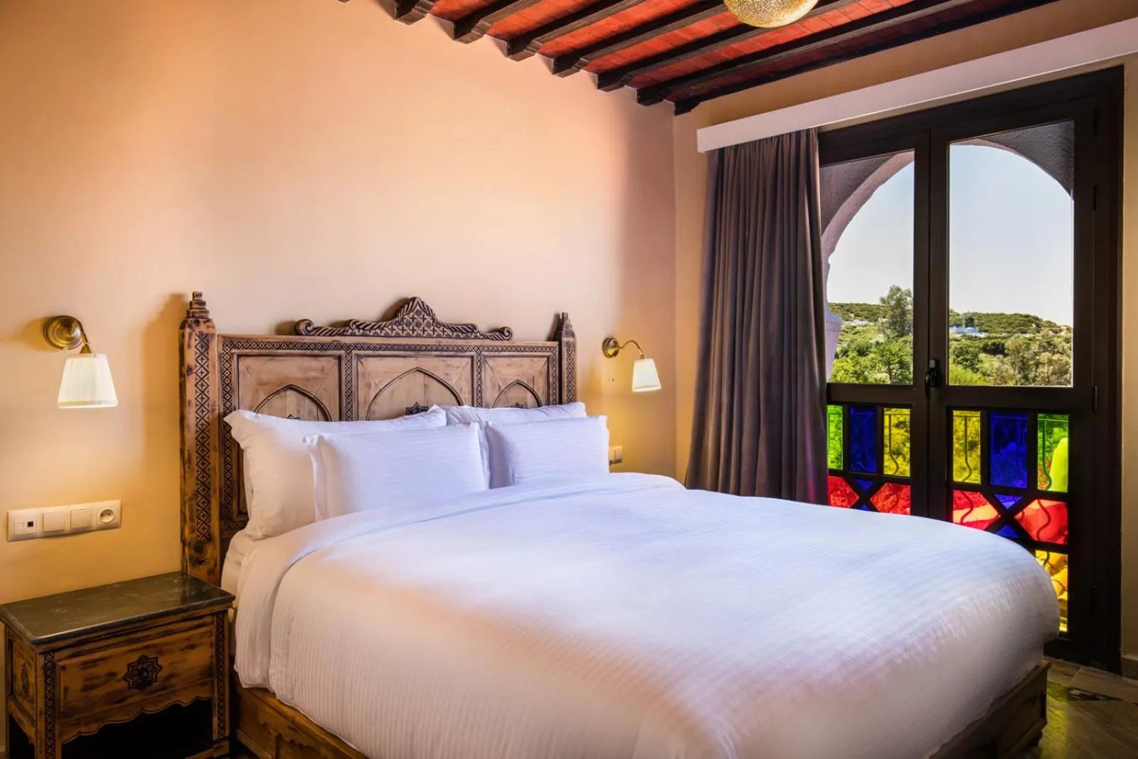 Bed in Dar Echchaouen Maison d'Hôtes & Riad