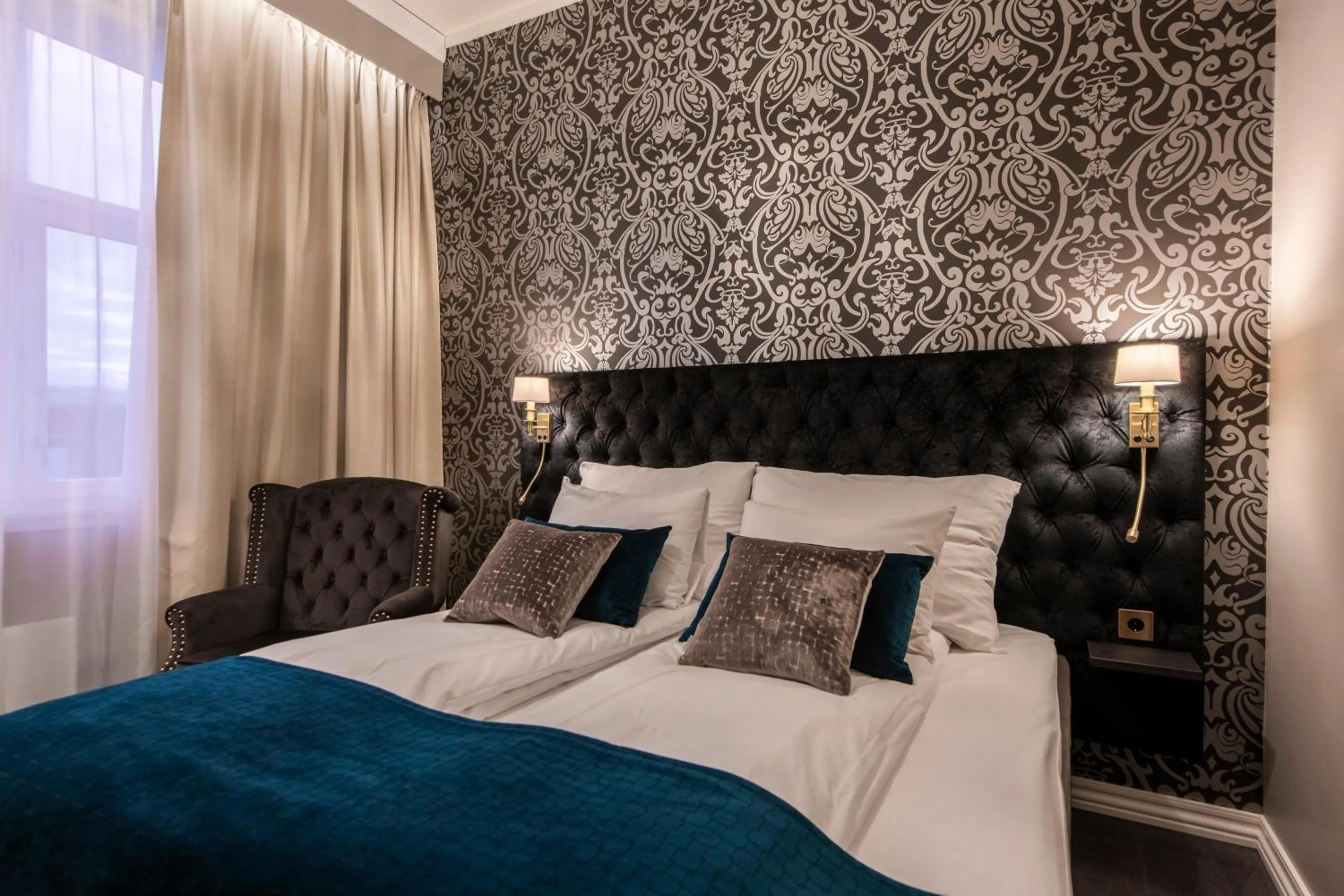 Bed in Home Hotel Grand Gjøvik