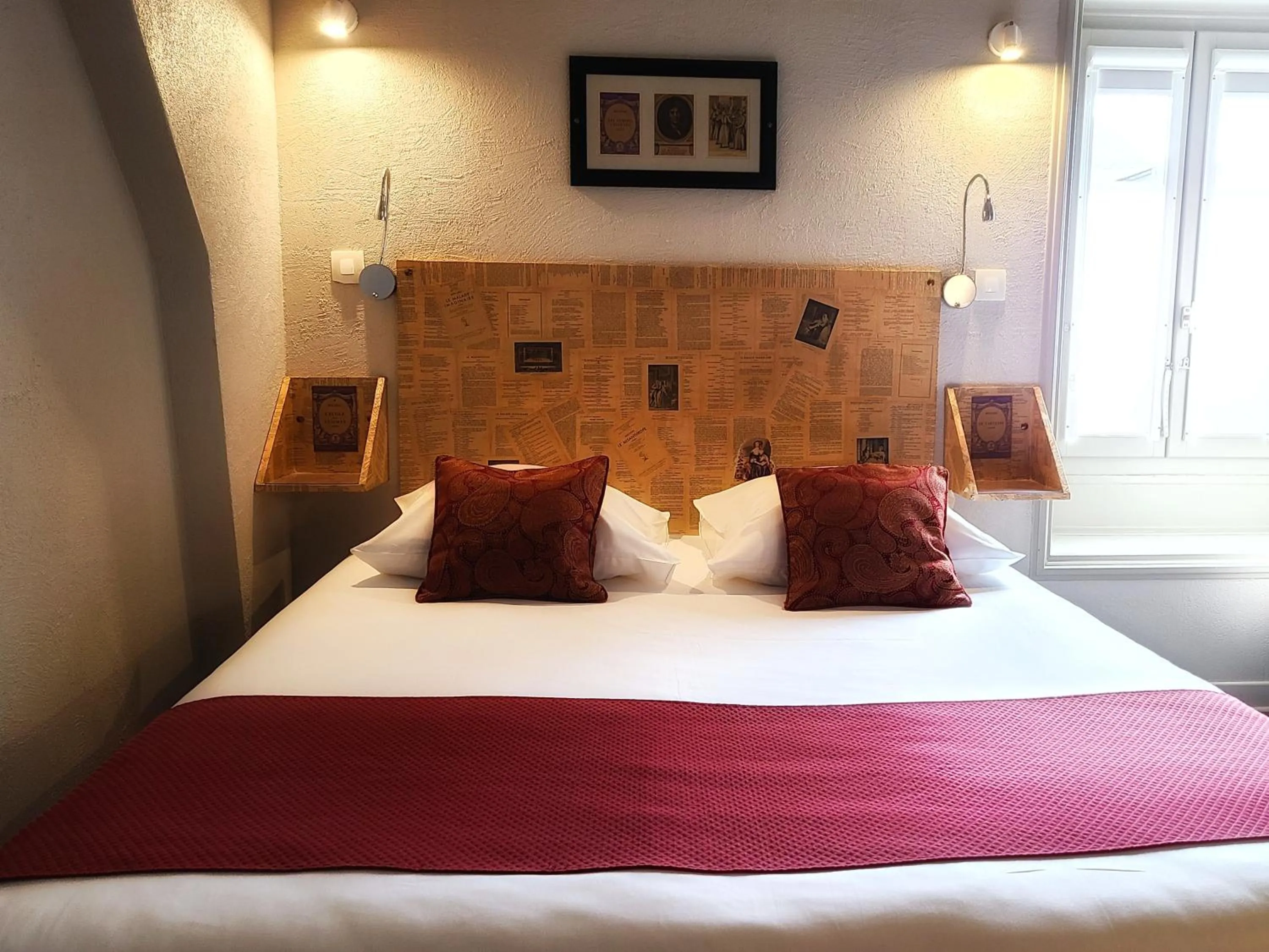 Bed in Hôtel Mille et une Feuilles