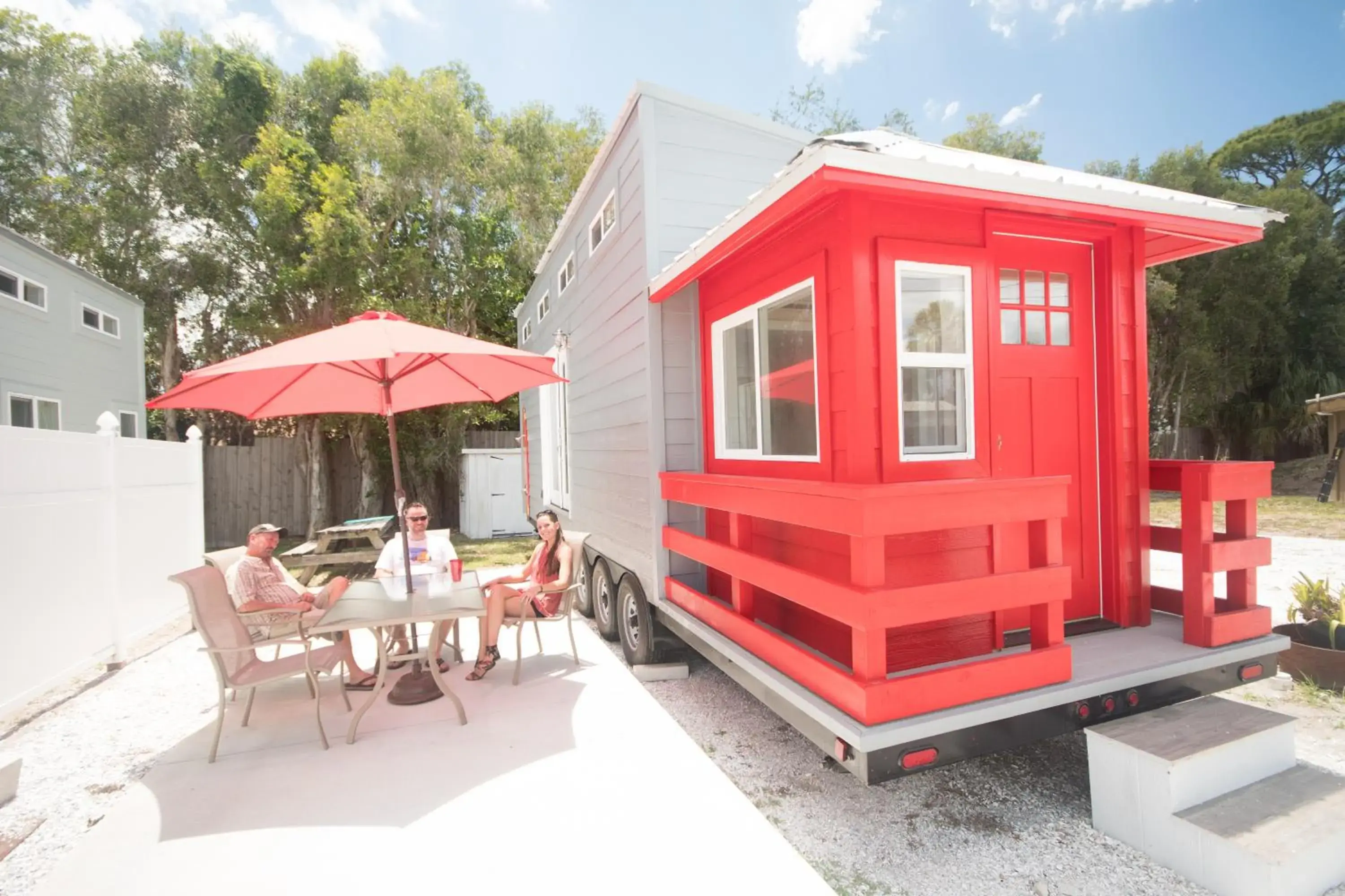 Tiny House - Red Lifeguard Stand in Tiny House Siesta Tiny House - Red Lifeguard Stand in Tiny House Siesta
