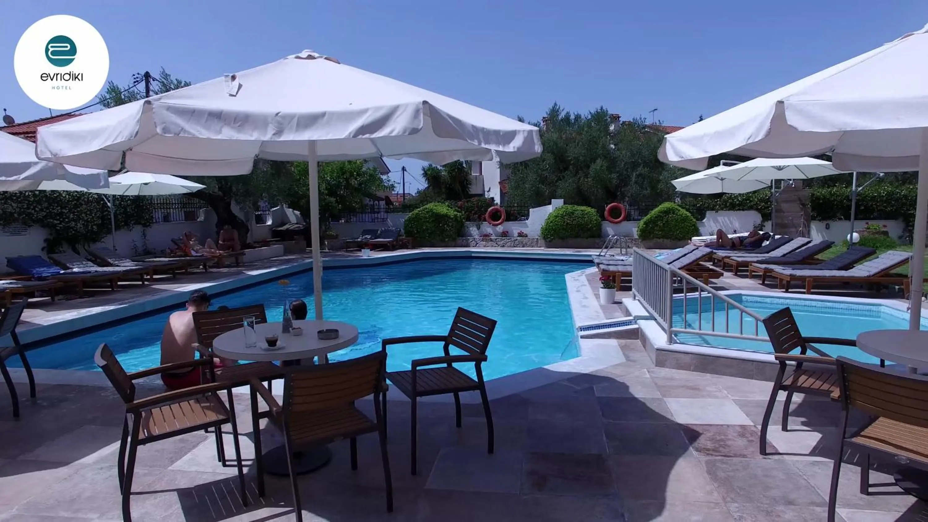 Pool view in Evridiki Hotel