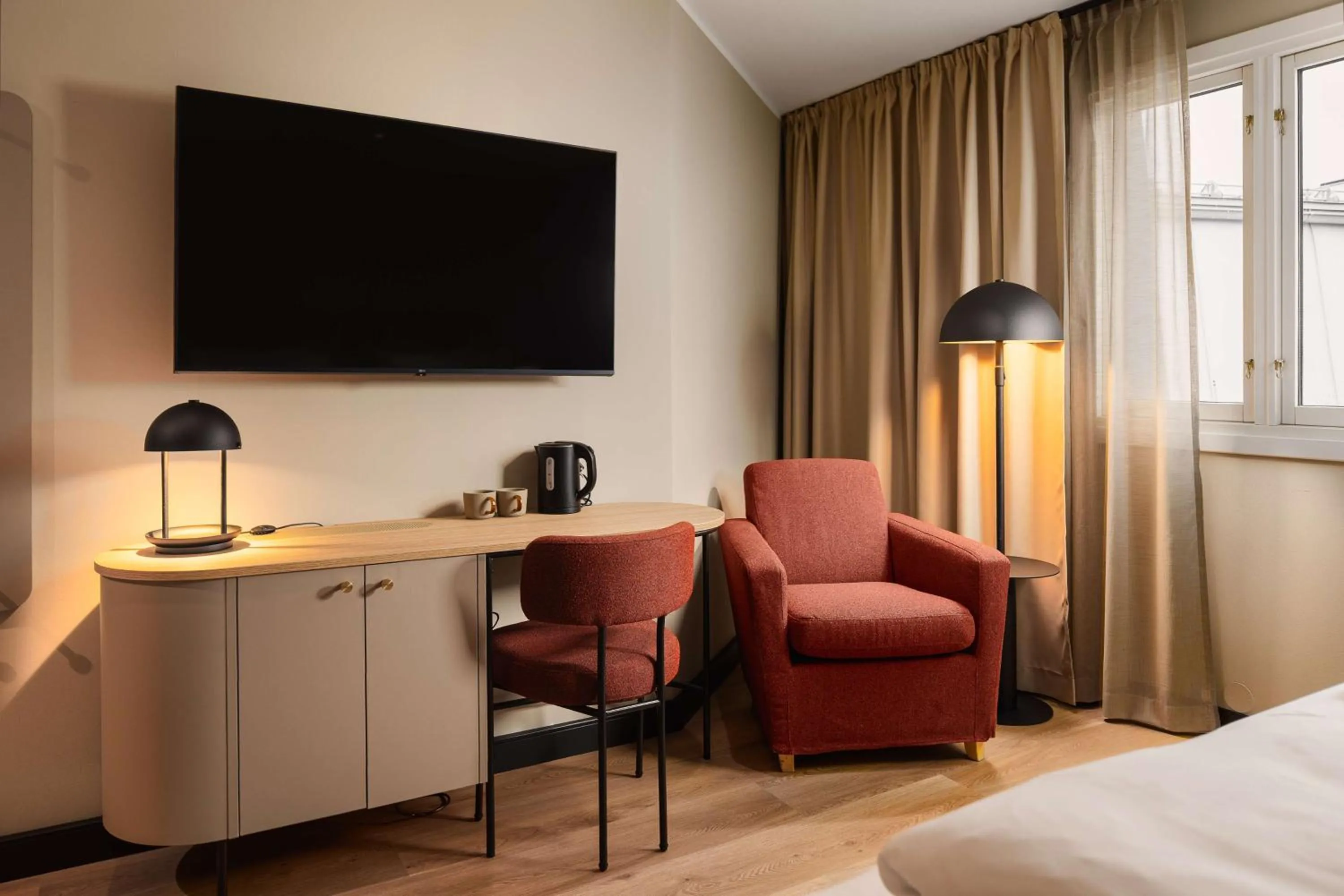 Bedroom, Bed in Scandic Holberg