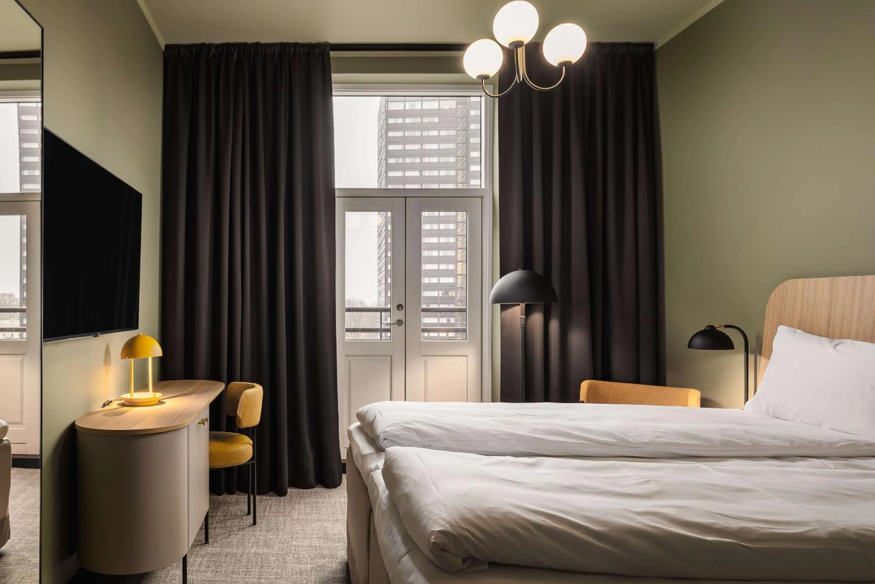 Bedroom, Bed in Scandic Holberg