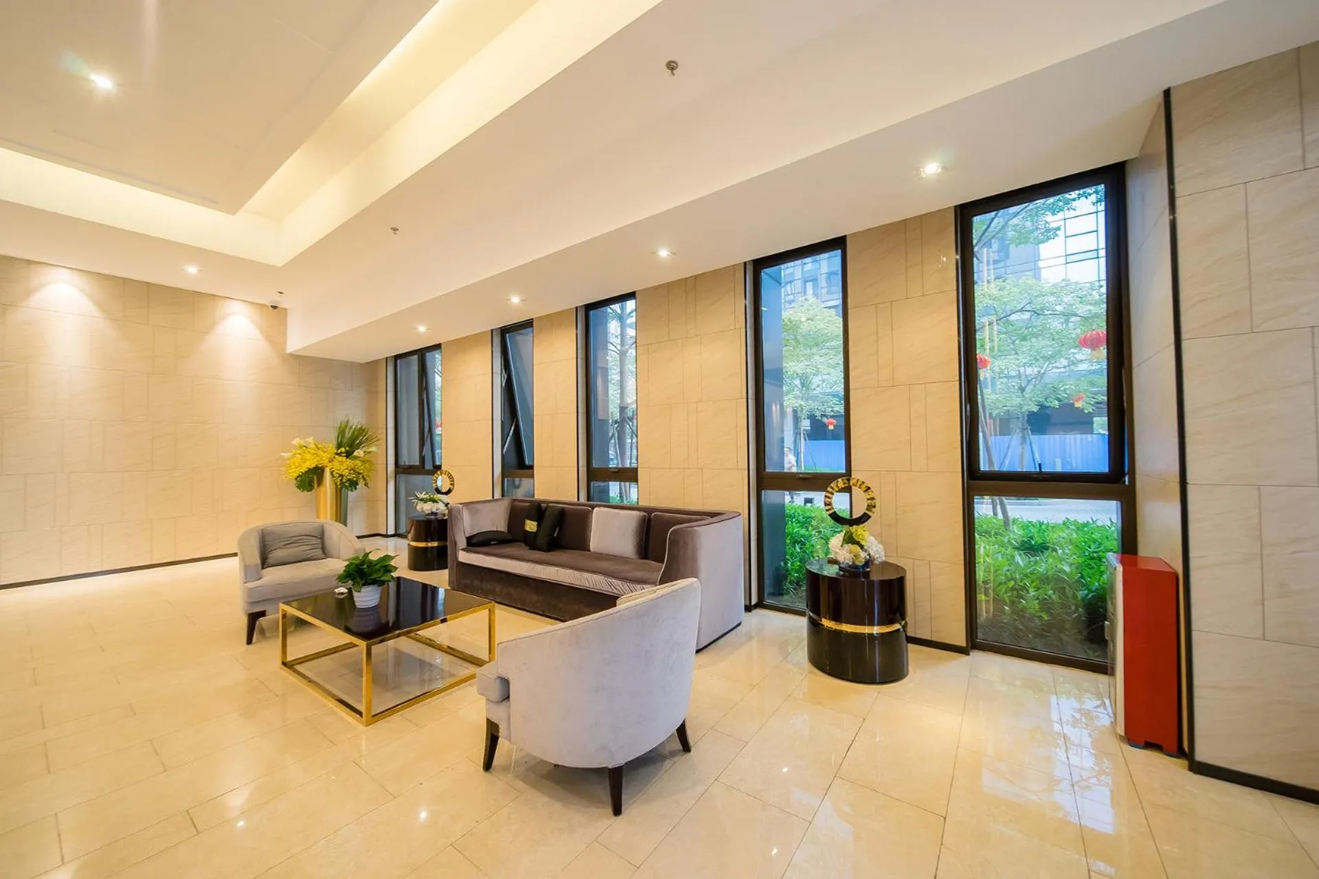 Seating area in Guangzhou Laiste ApartHotel Science City Greenland Central Plaza Branch - Free Shuttle Bus to Canton Fair Complex During Canton Fair Period