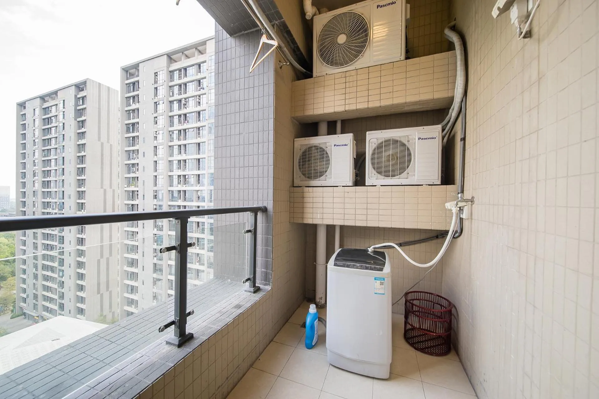 Balcony/Terrace in Guangzhou Laiste ApartHotel Science City Greenland Central Plaza Branch - Free Shuttle Bus to Canton Fair Complex During Canton Fair Period