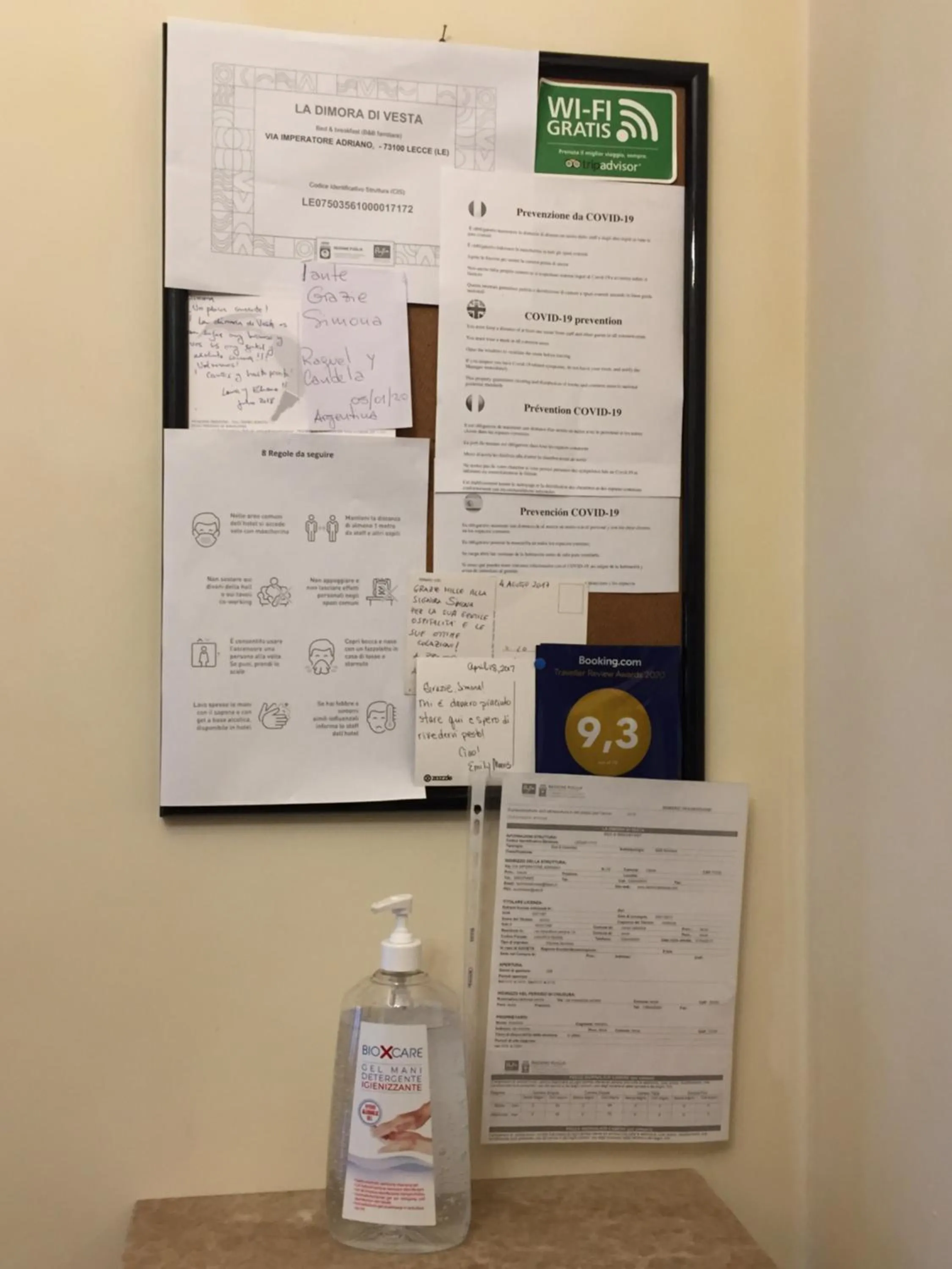 Lobby or reception in La Dimora di Vesta