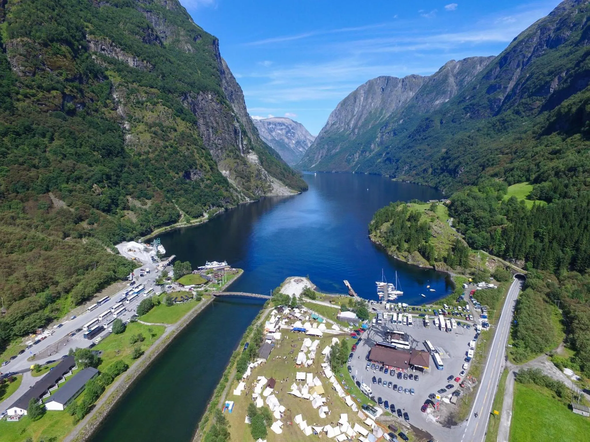 Bird's eye view in Gudvangen Fjordtell