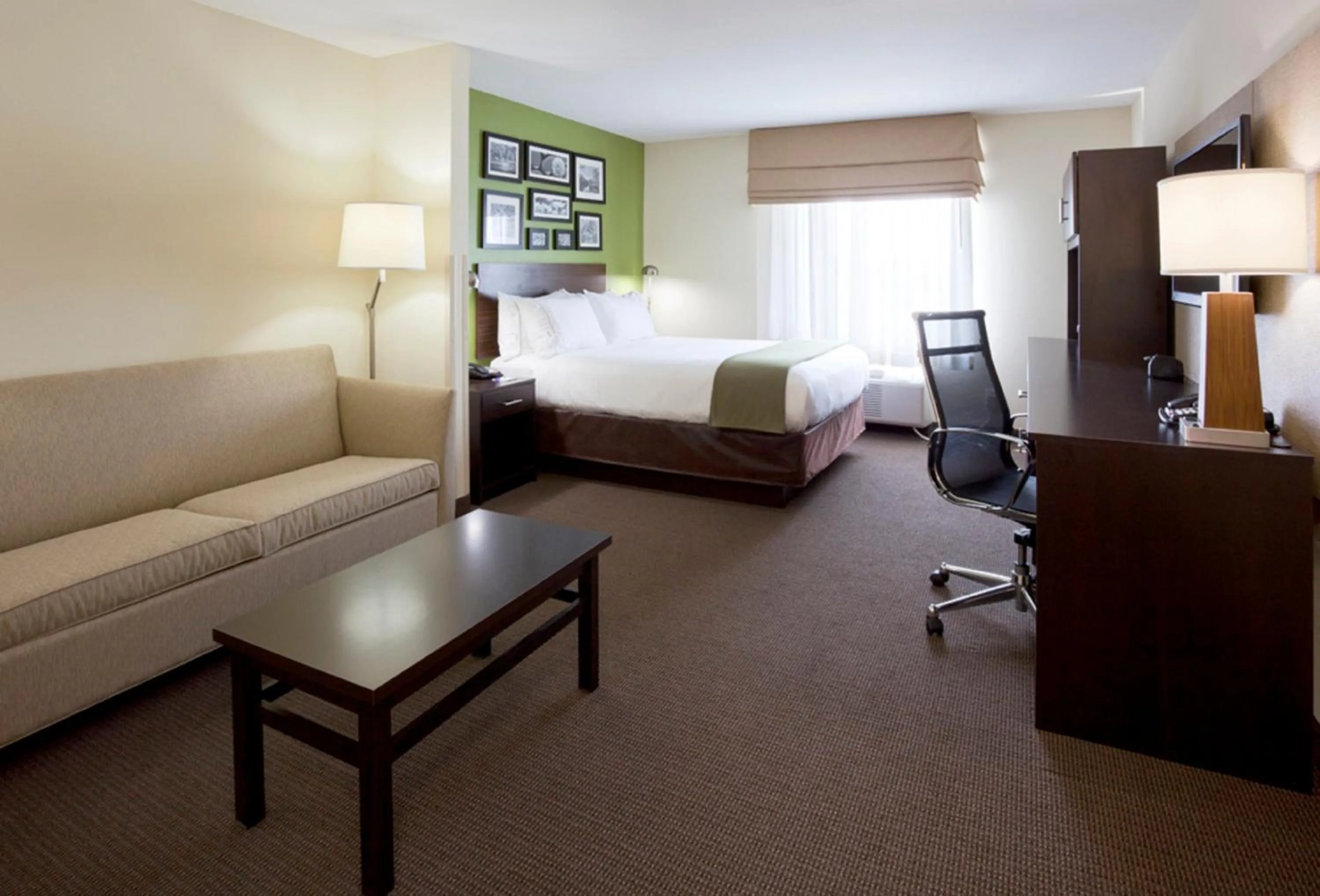 Photo of the whole room, Bed in Holiday Inn Express Hotel & Suites Rogers by IHG
