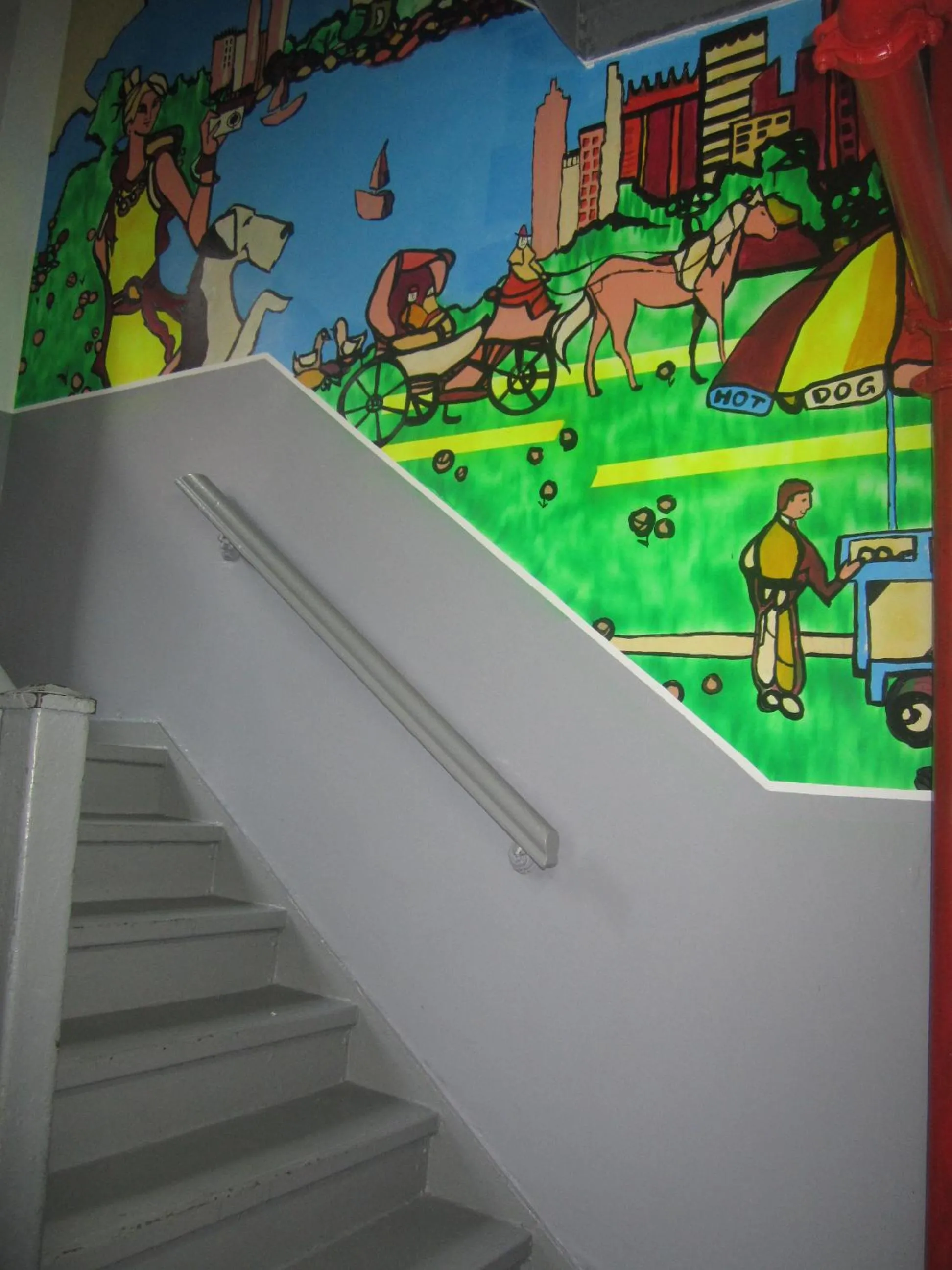 Decorative detail in Jazz on the Park Youth Hostel