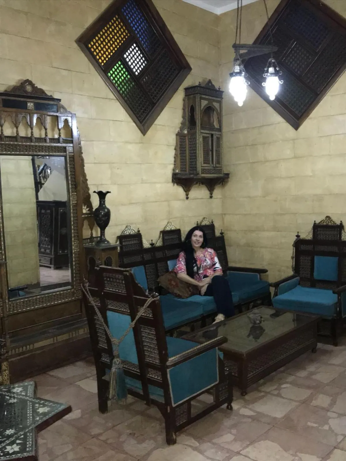 Communal lounge/ TV room in Arabian Nights Hostel