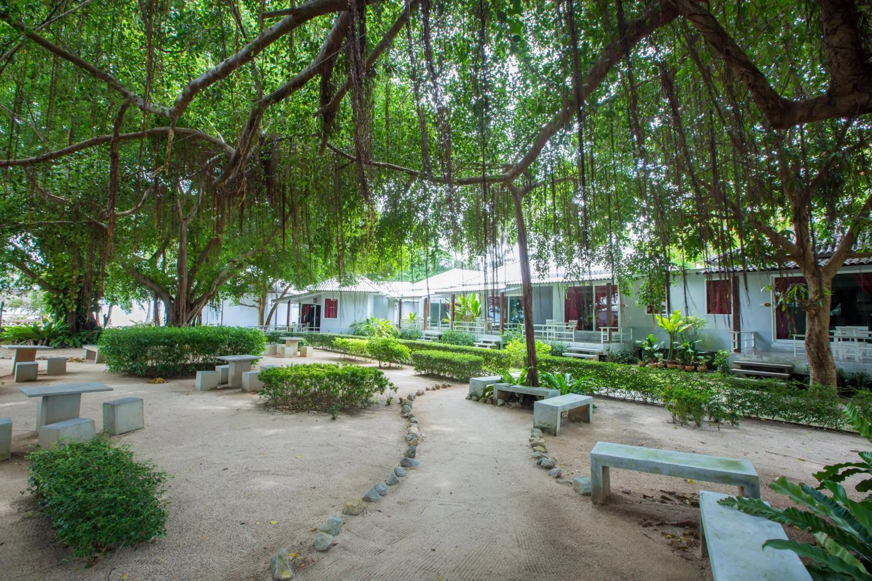 Garden view in Da Kanda Villa Beach Resort