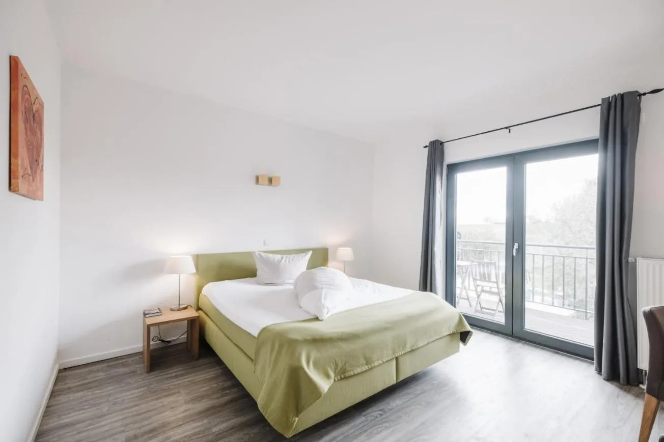 Photo of the whole room, Bed in Jordan's Untermühle