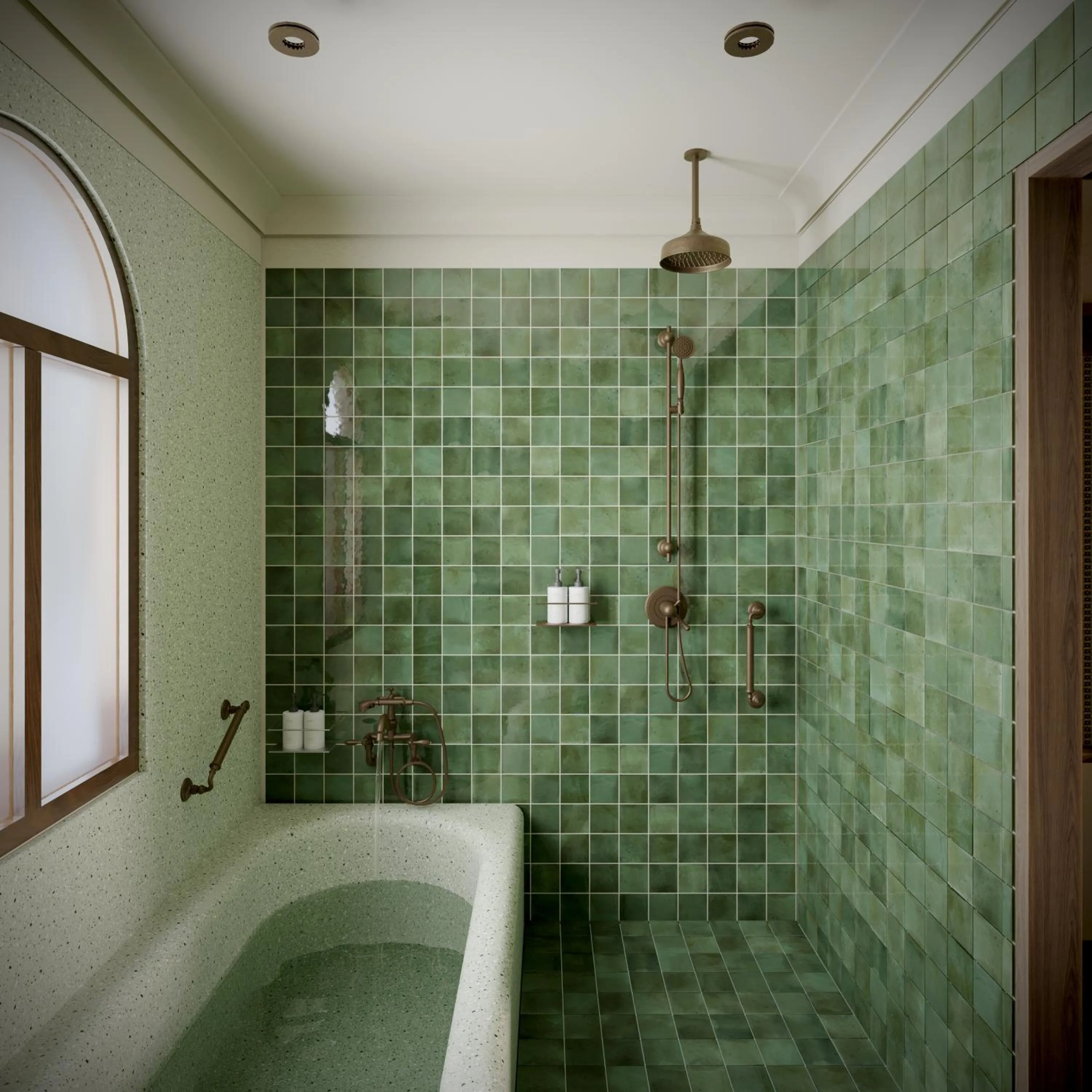 Bathroom in La Résidence Phou Vao