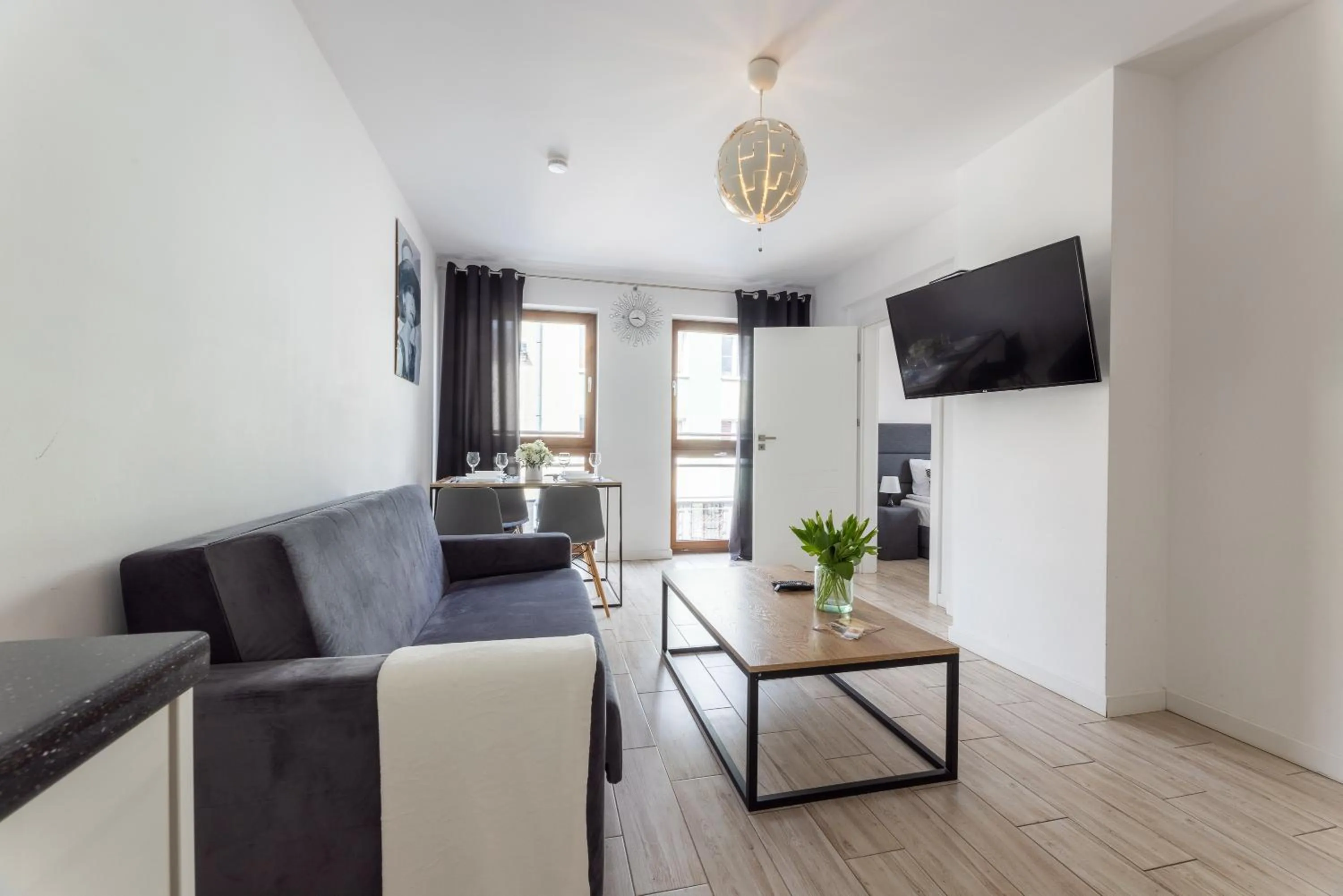 Living room in Apartamenty Bałtyckie - Grand Baltic - WIFI, Klimatyzacja, Sala Zabaw, Taras wypoczynkowy, centrum Ustki