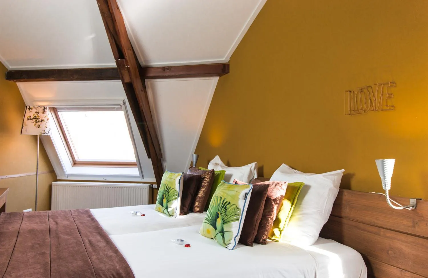 Decorative detail, Bed in Hotel Restaurant It posthus