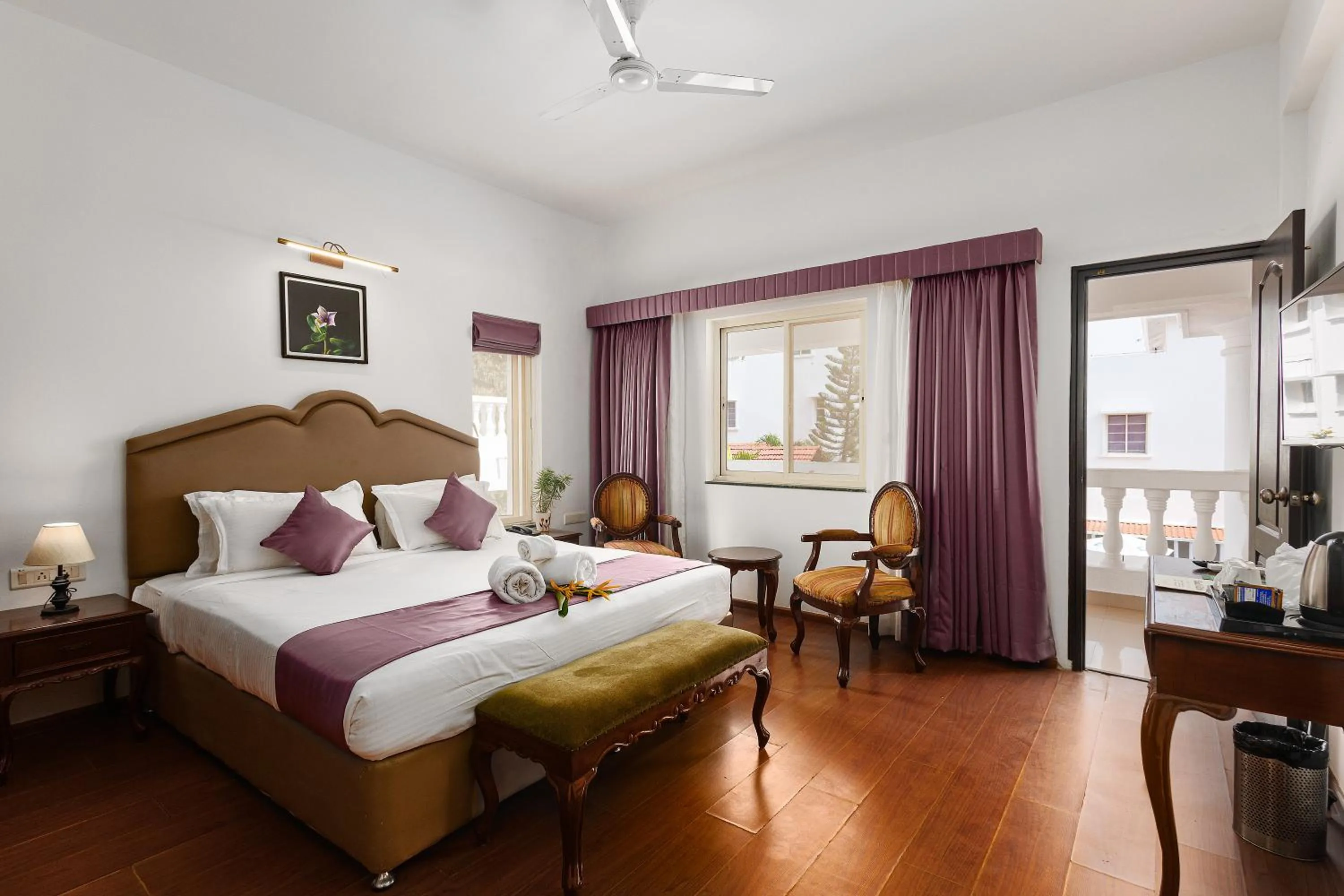 Bedroom, Bed in Casa Ahaana Resort Vagator, By Lavin Hotels