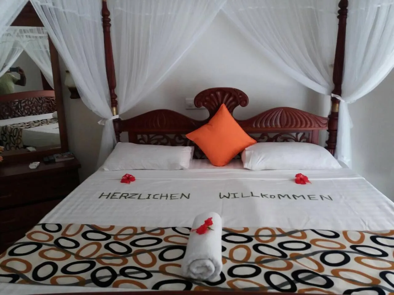 Bed in Lucky Prince Villa & Ayurveda Wellness