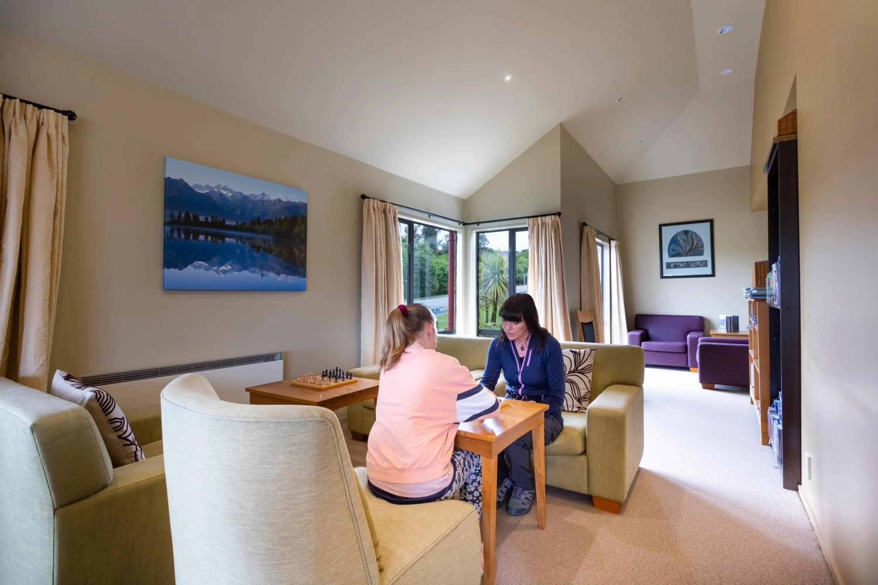 Communal lounge/ TV room in Te Weheka Boutique Hotel